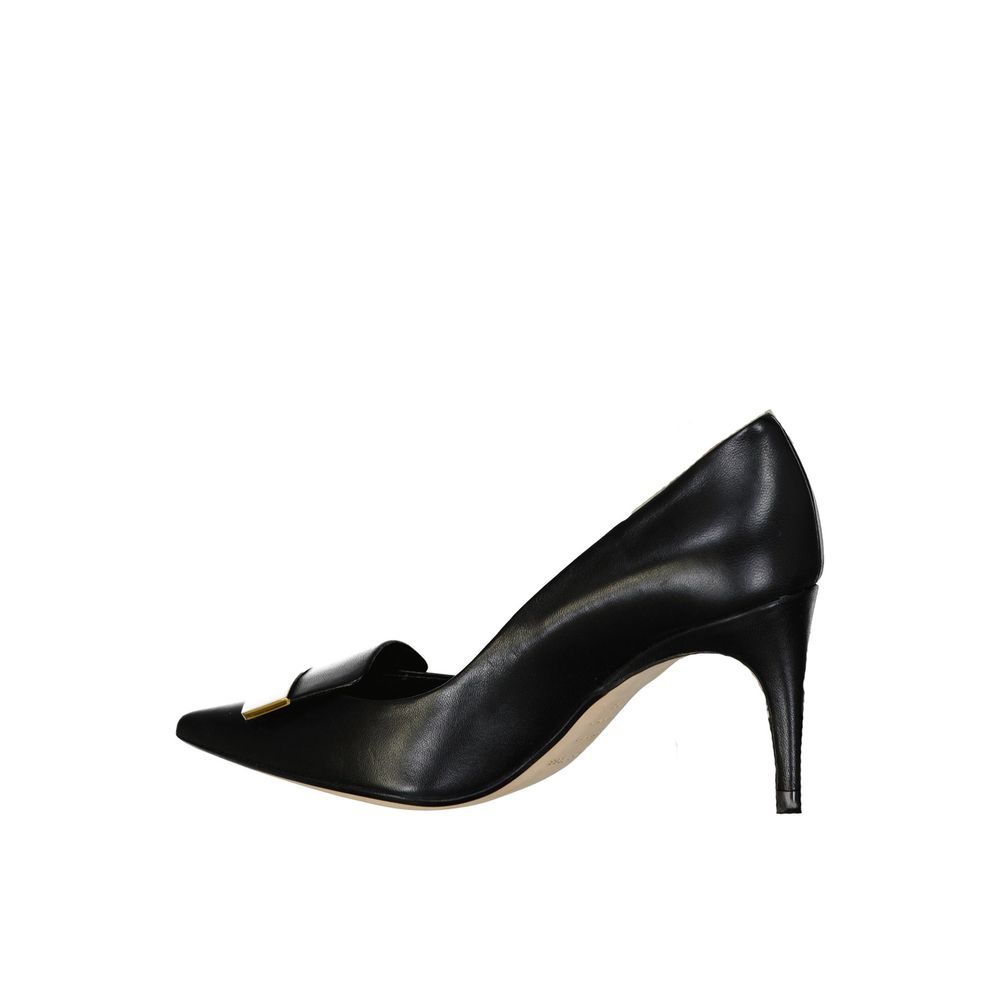 Black Calfskin High Heel Pumps