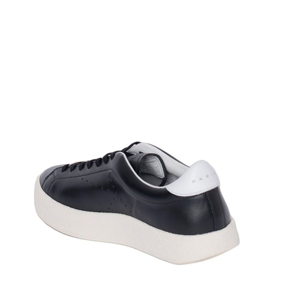 Black Calfskin Low Top Sneakers