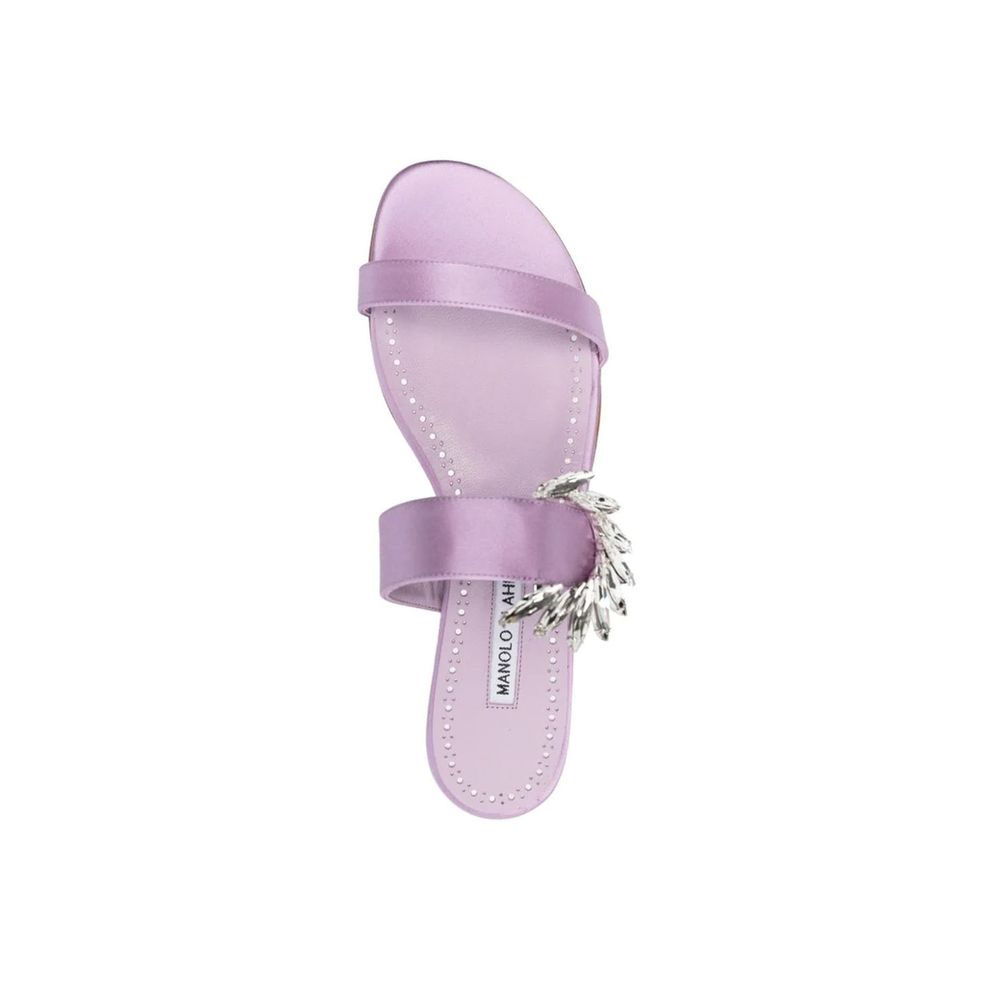 Purple Silk Sandals