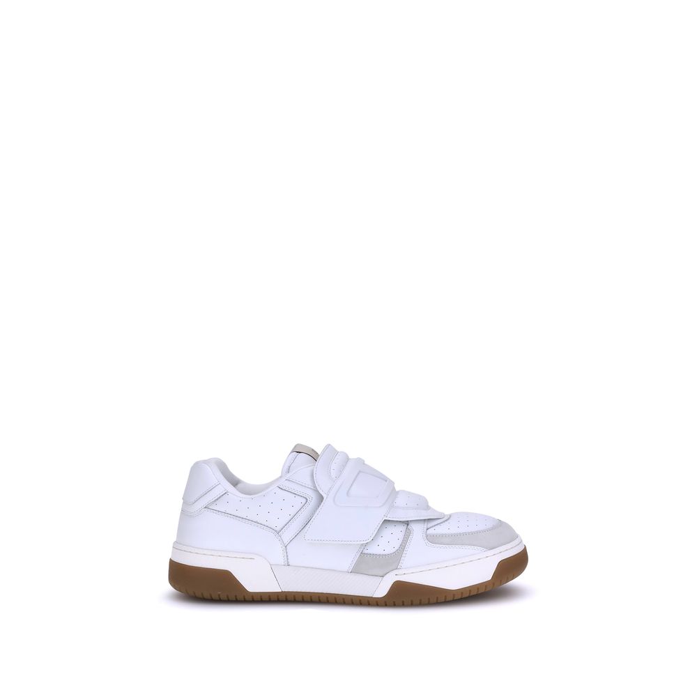 White Calf Leather Bos Taurus Athletic Sneakers