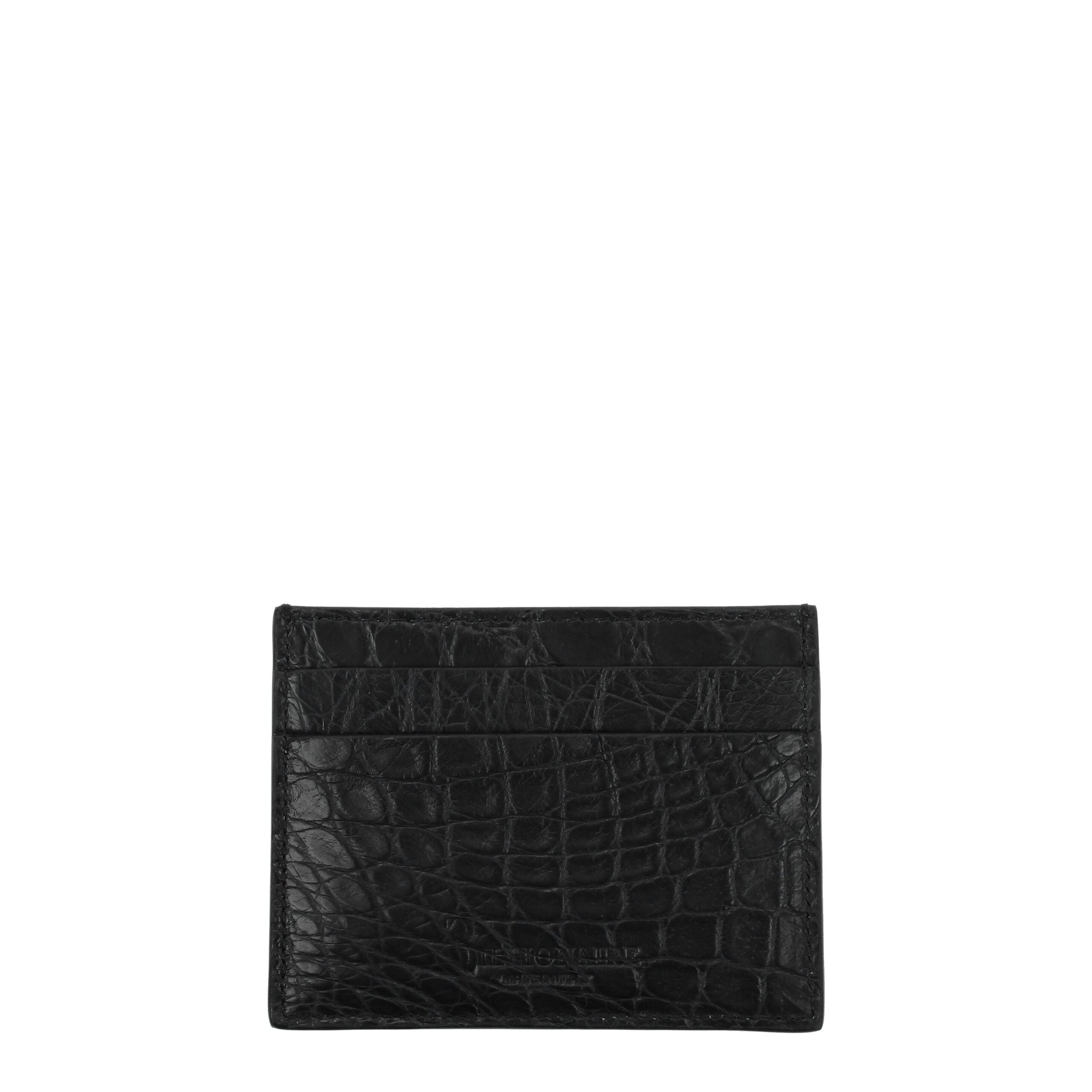 Black Crocodile Cardholder