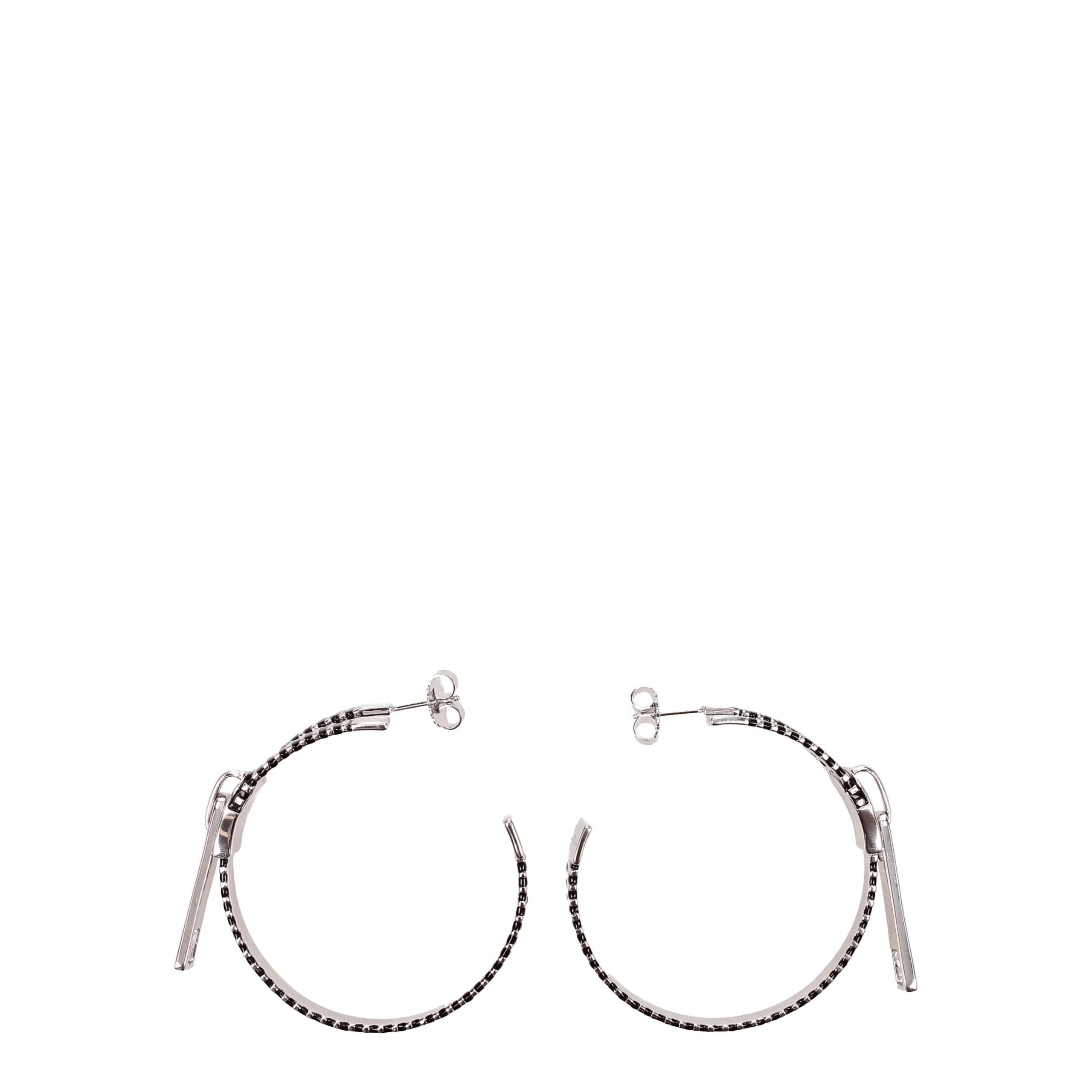 Gray Silver Earrings