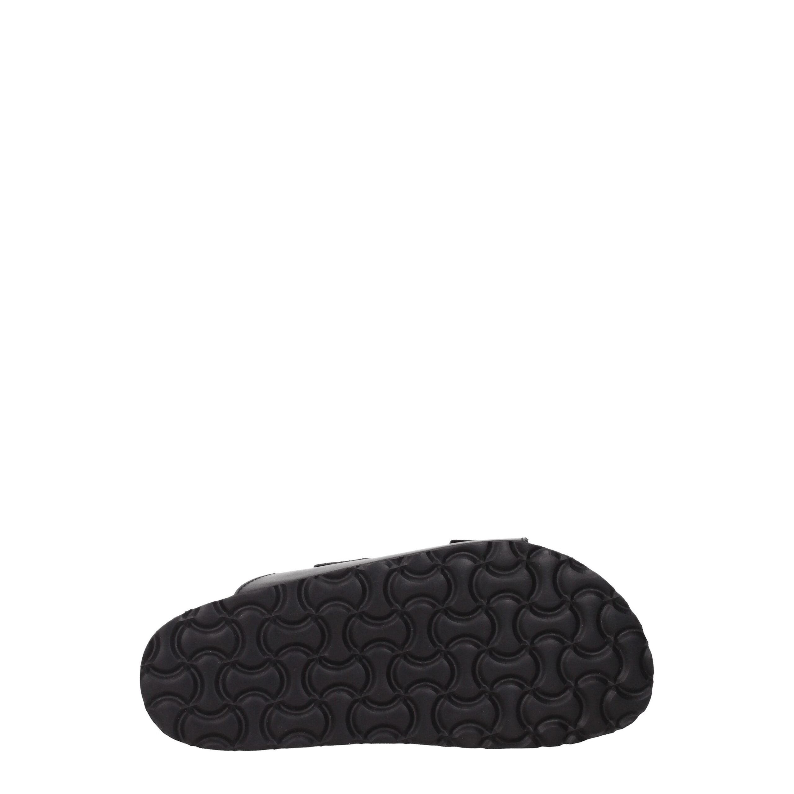 Black Leather Slippers