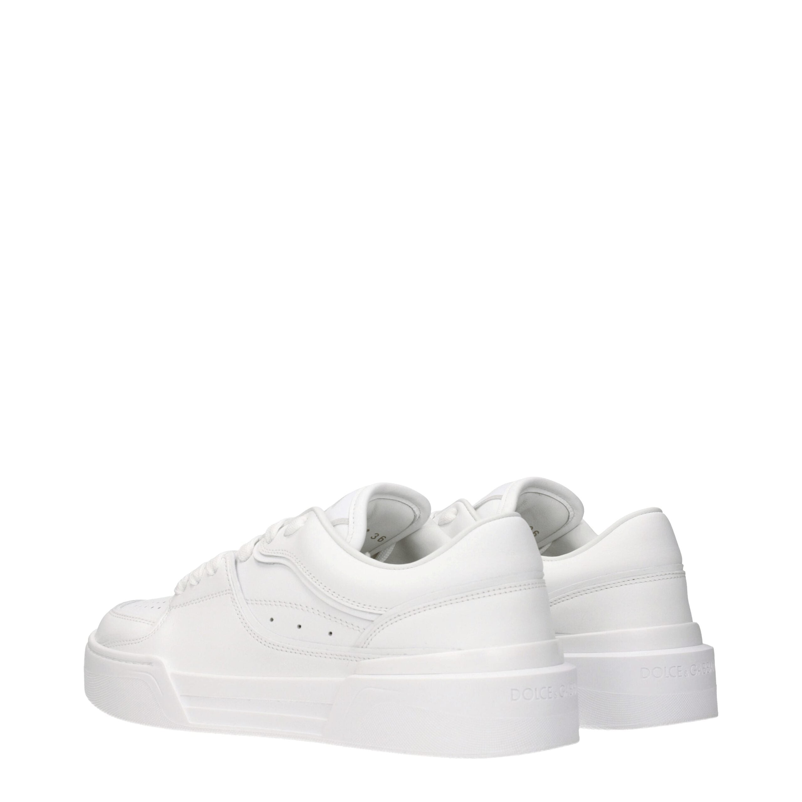 White Leather Low Top Sneakers