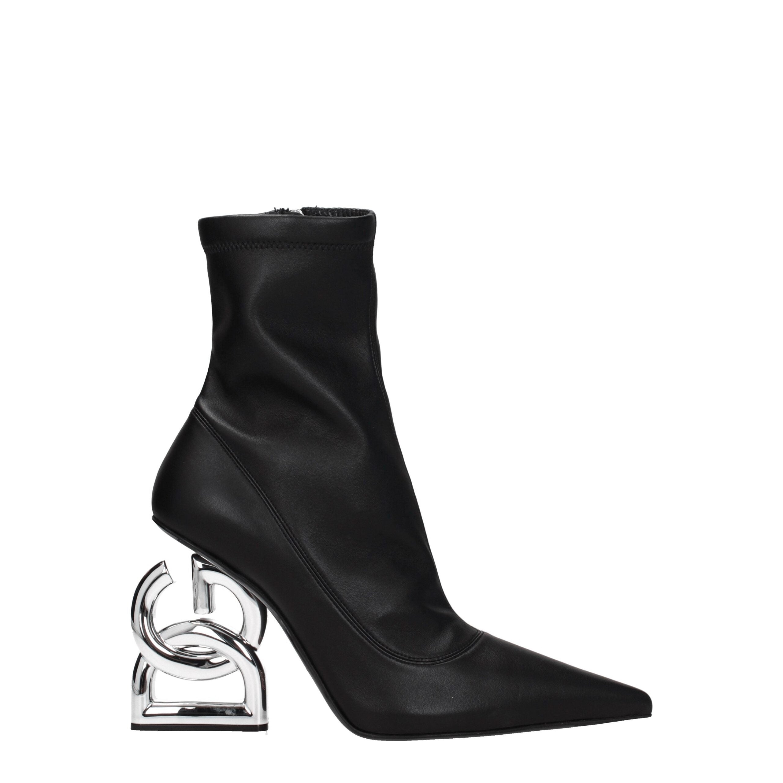 Black Leather Ankle Boots