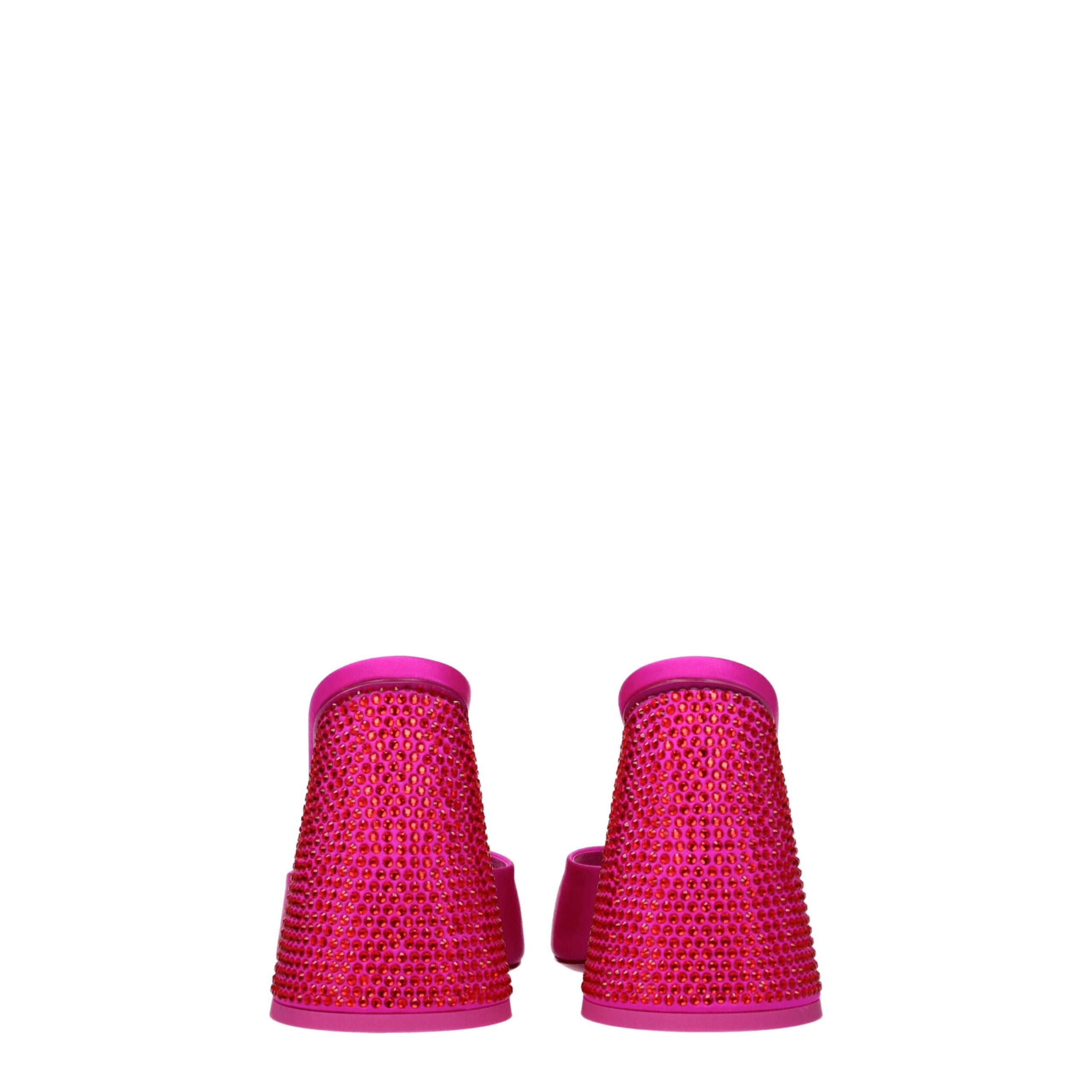 Pink Satin Platform Sandals