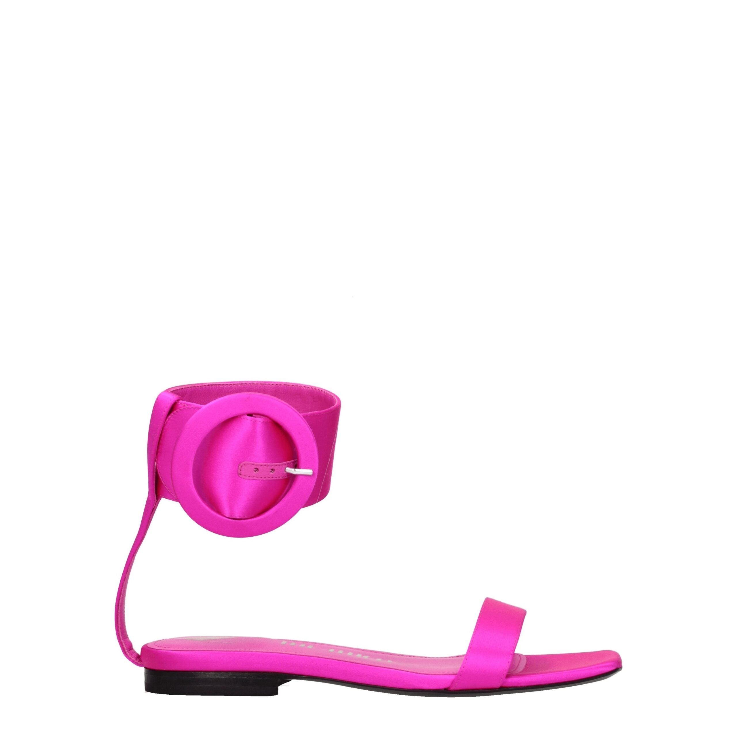 Pink Satin Sandals