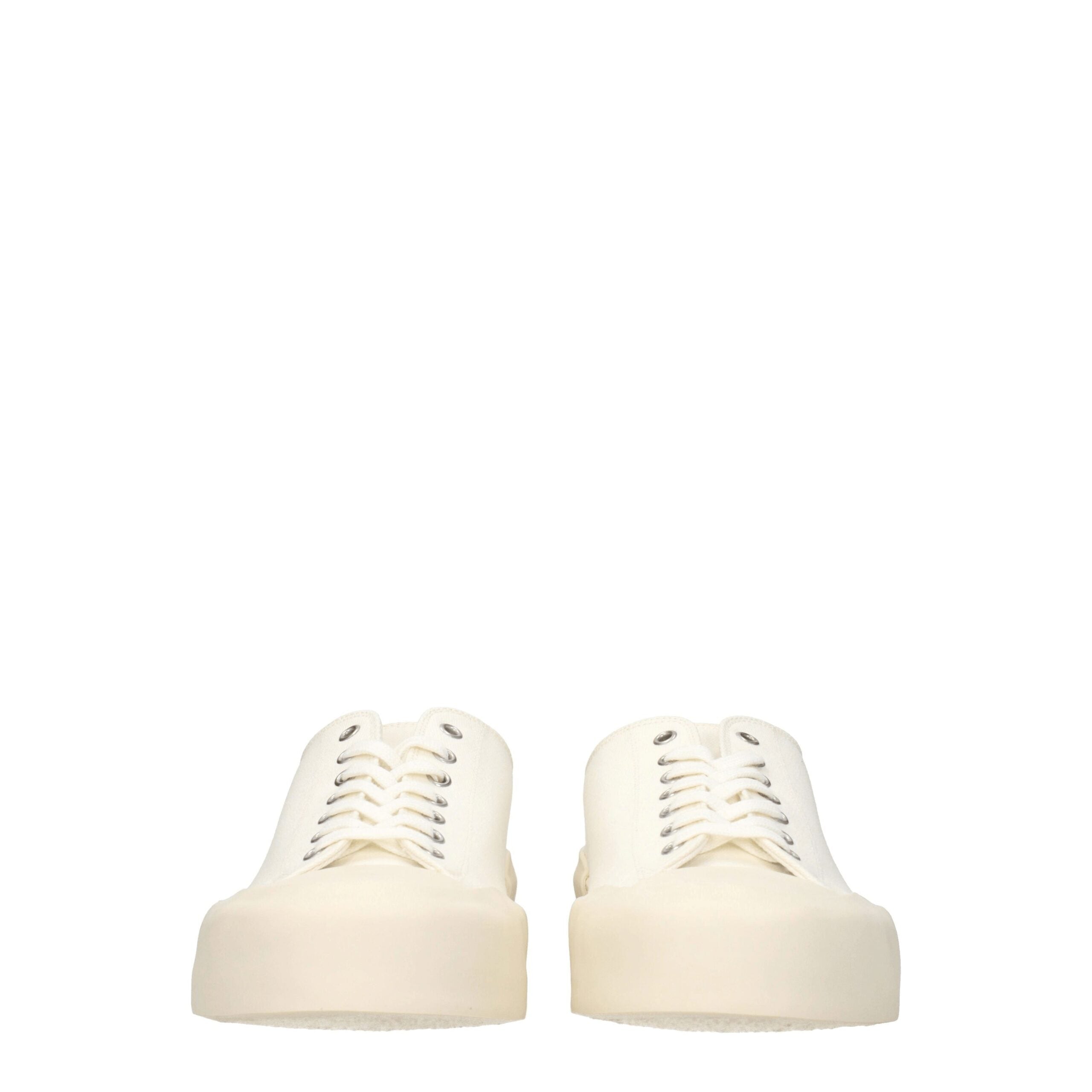 Beige Fabric Low Top Sneakers