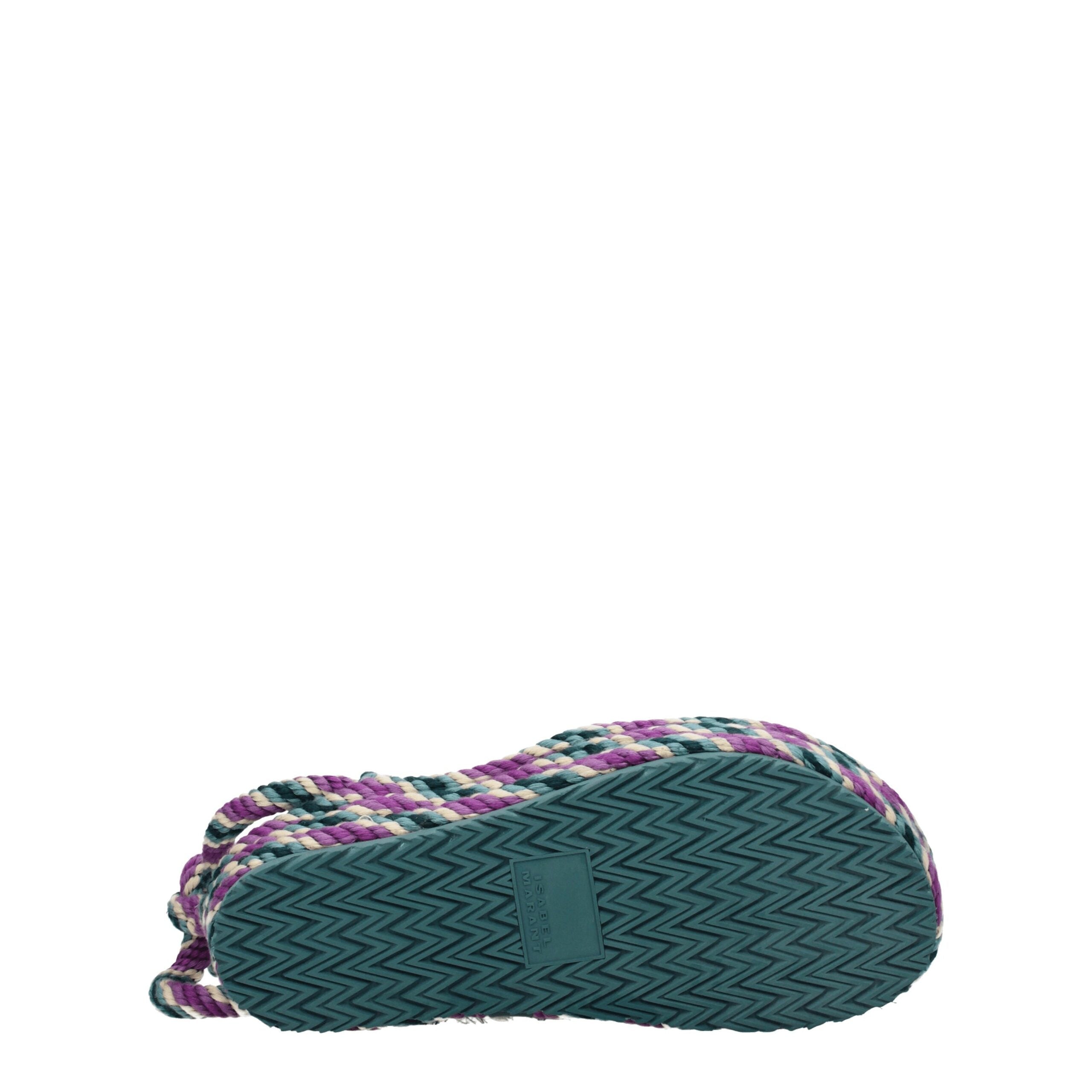 Multicolor Fabric Flat Sandals