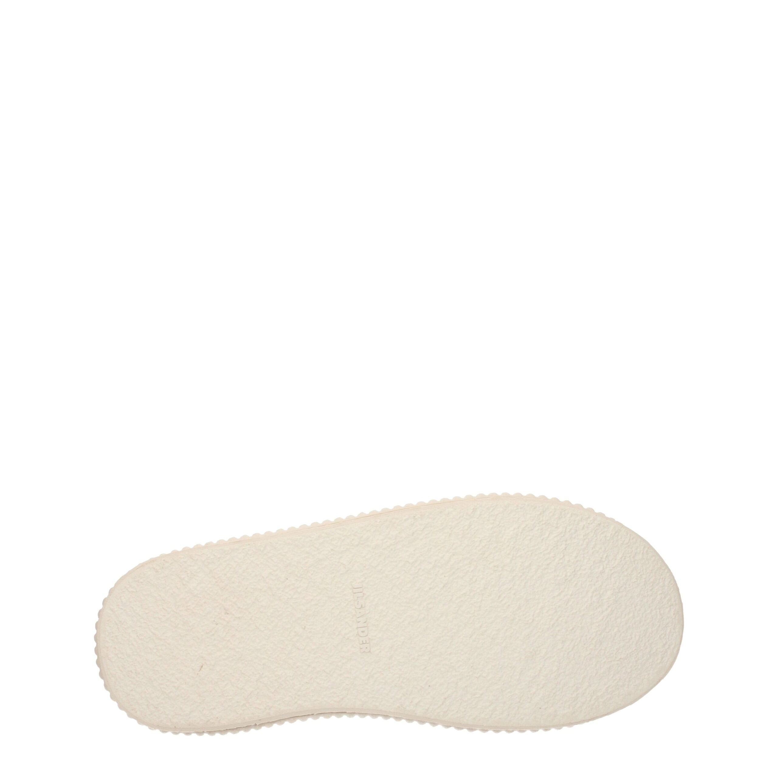 Beige Leather Platform Sneakers