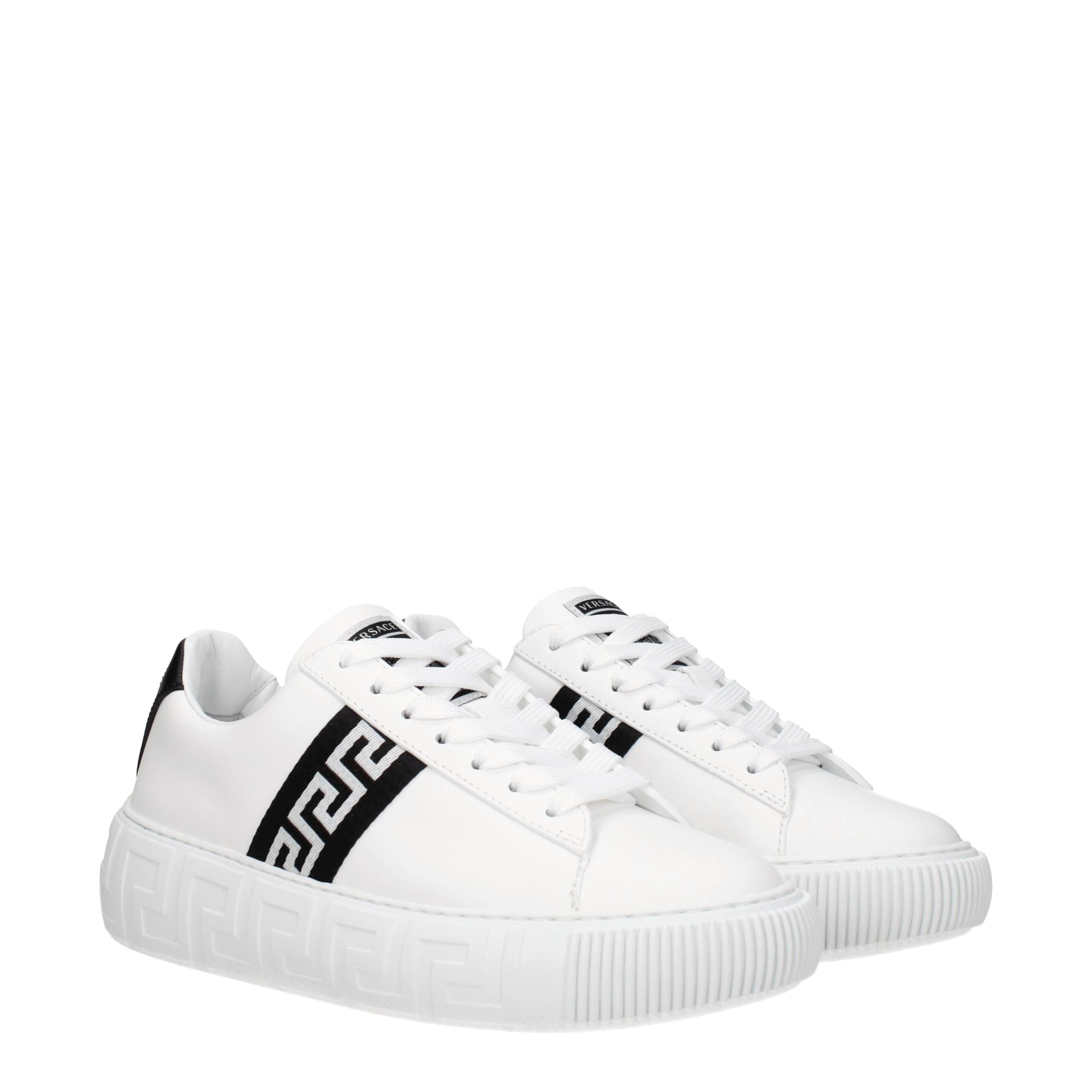 White Leather Low Top Sneakers