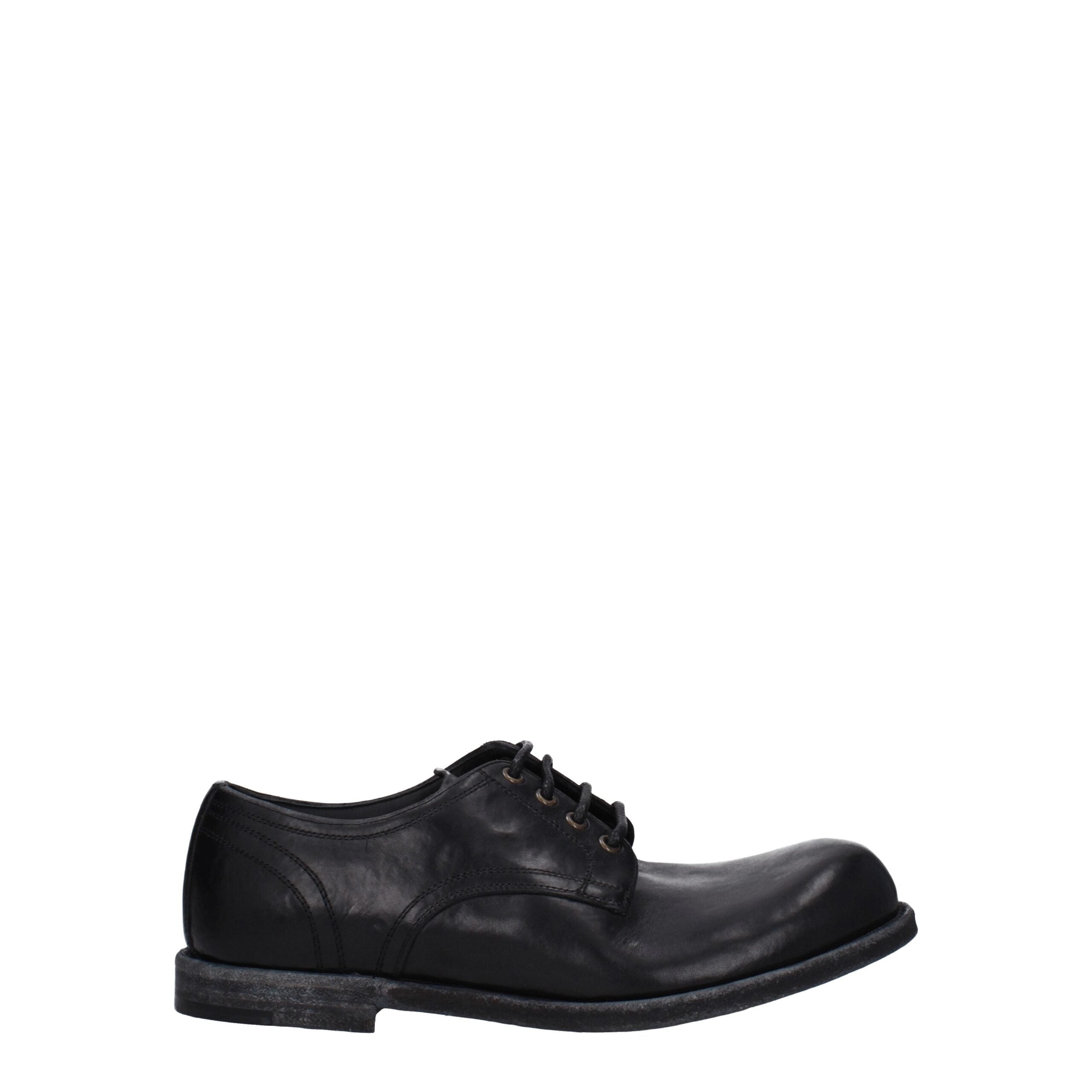 Black Leather Oxfords And Derbies