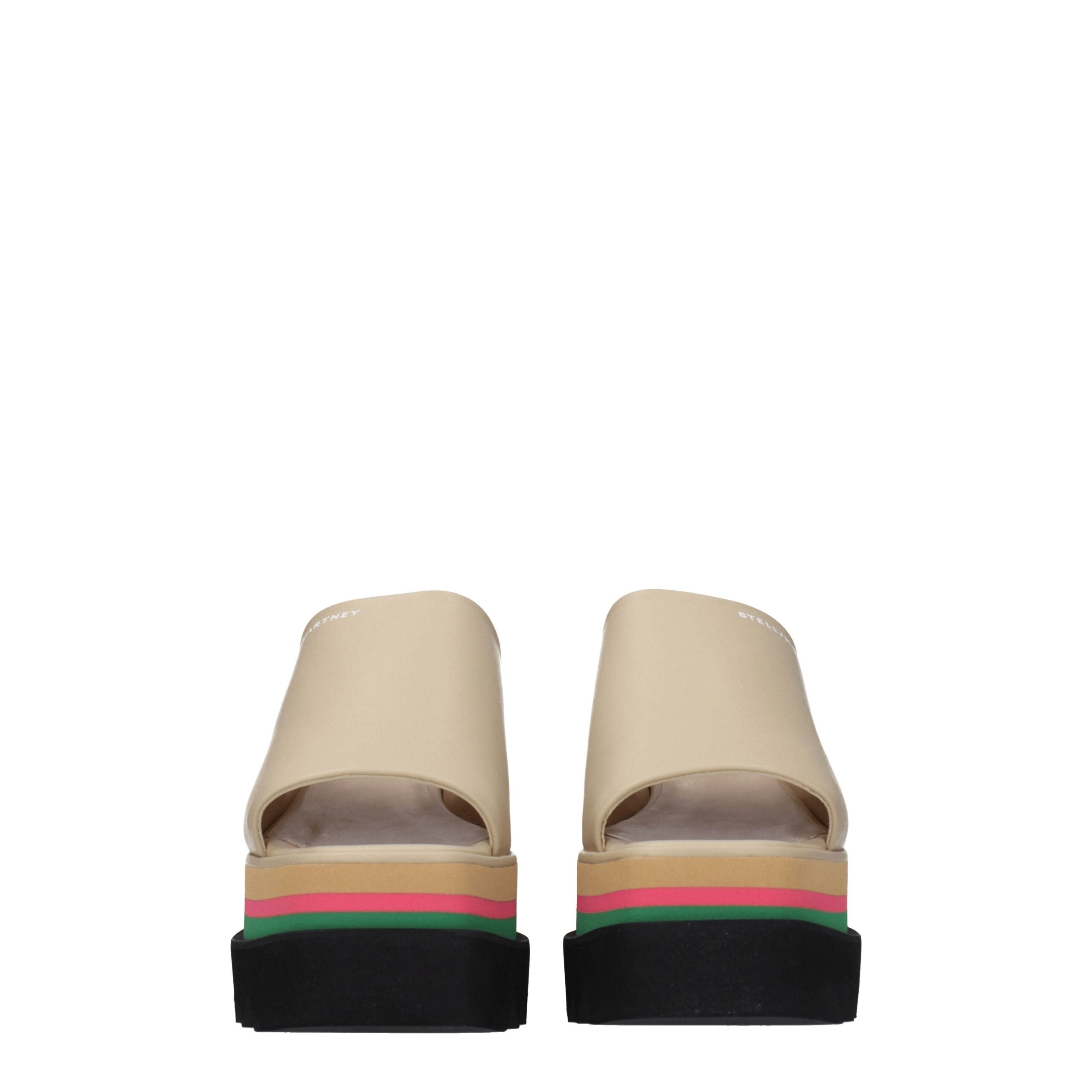 Beige Leather Slippers