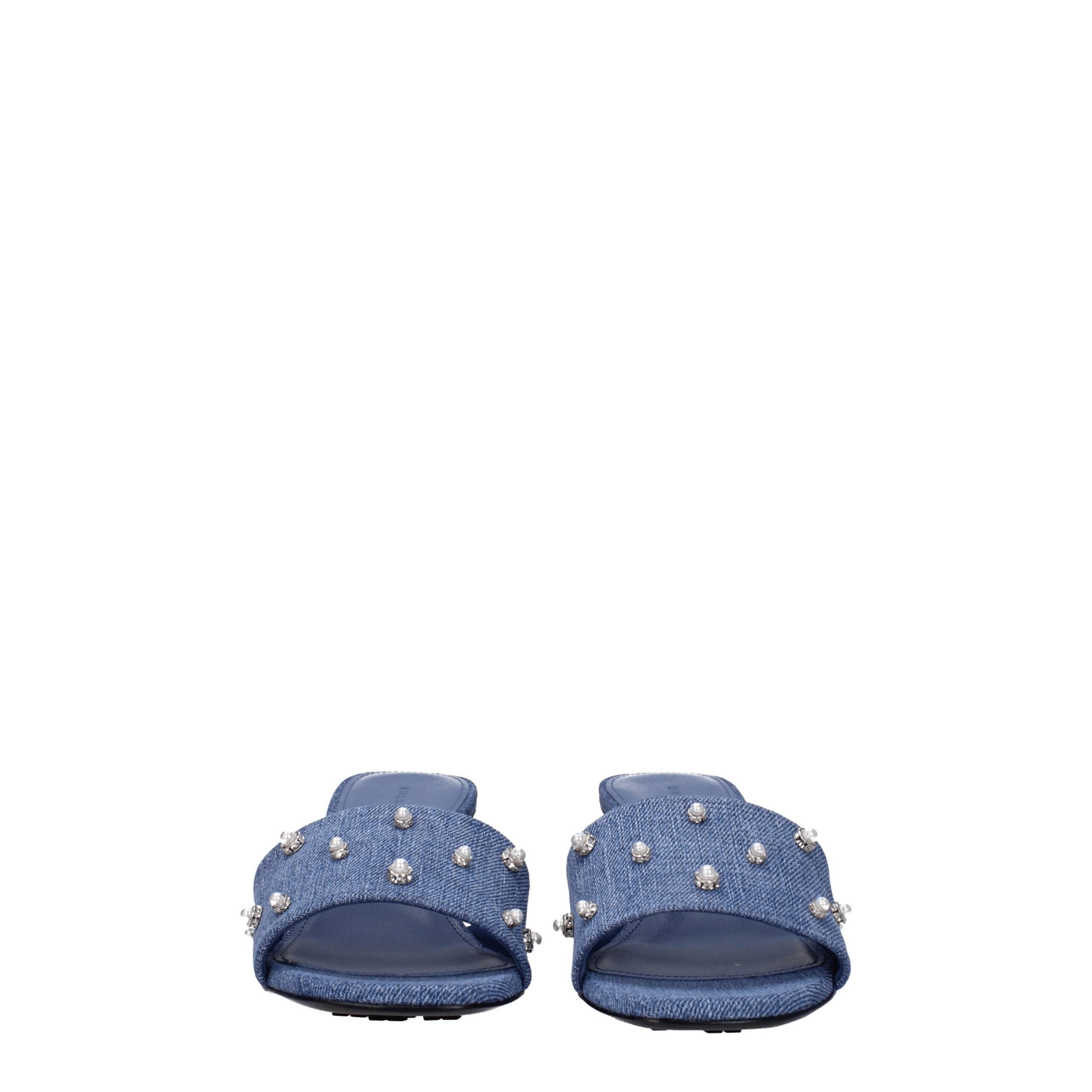 Blue Fabric Sandals