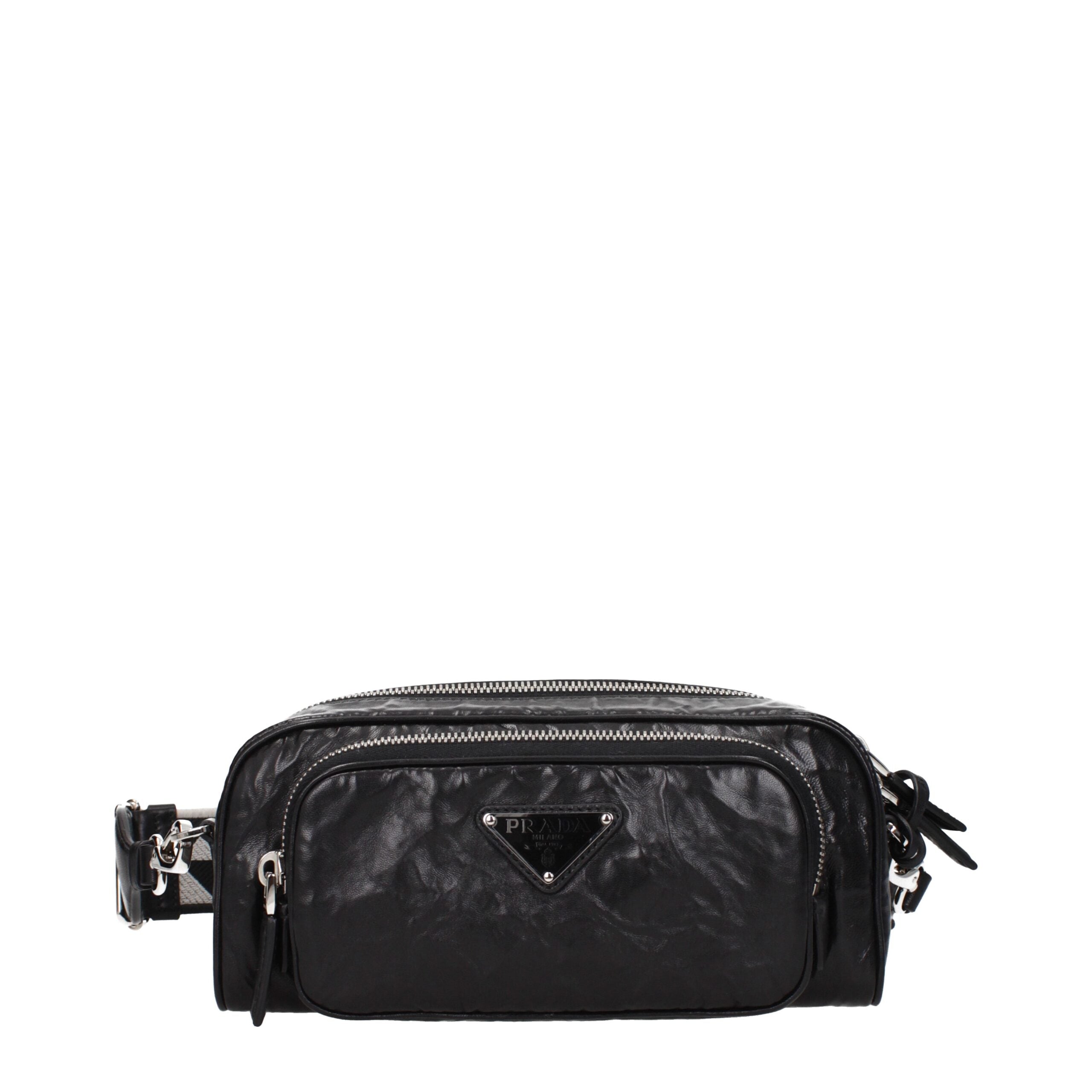 Black Leather Crossbody Bag