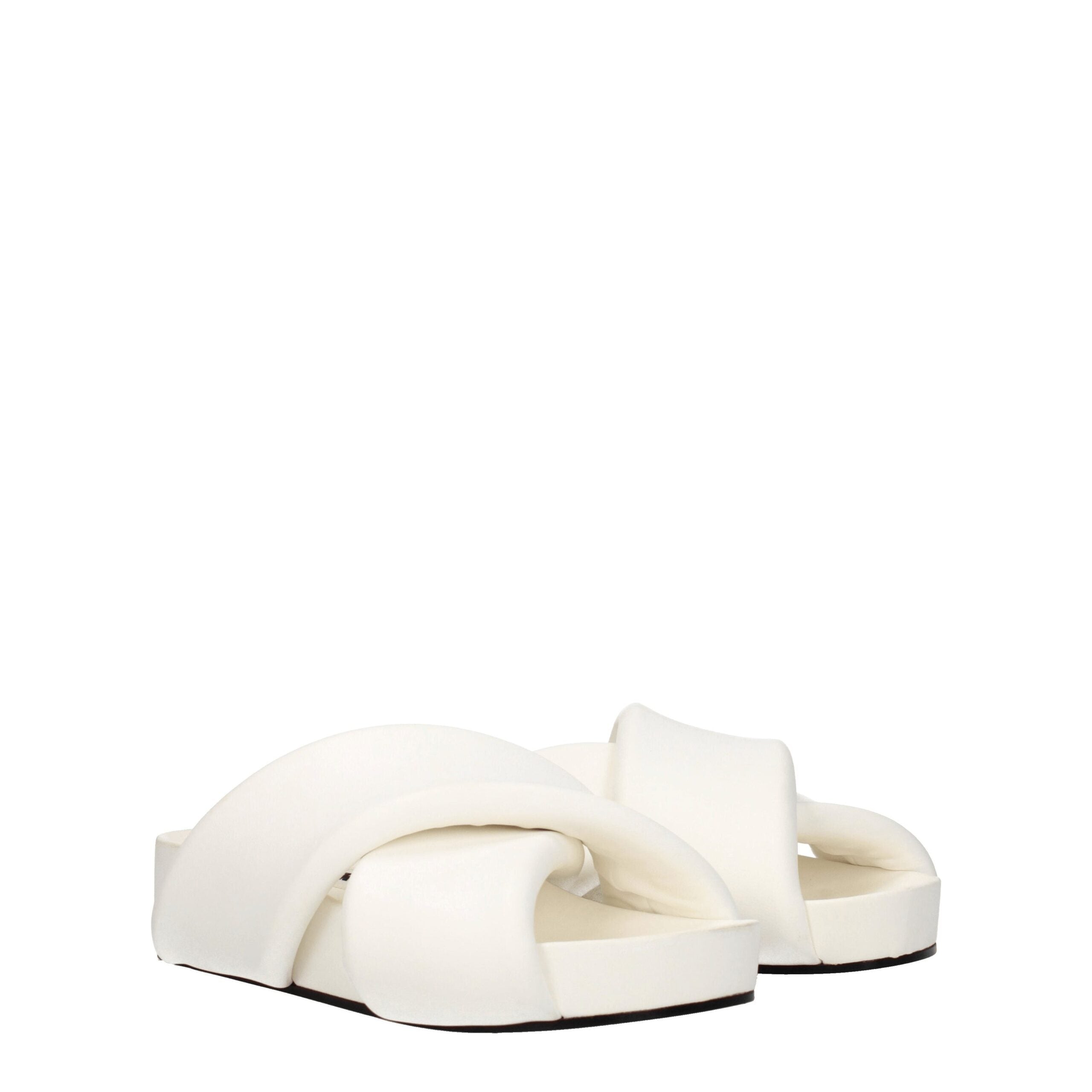 White Leather Slippers
