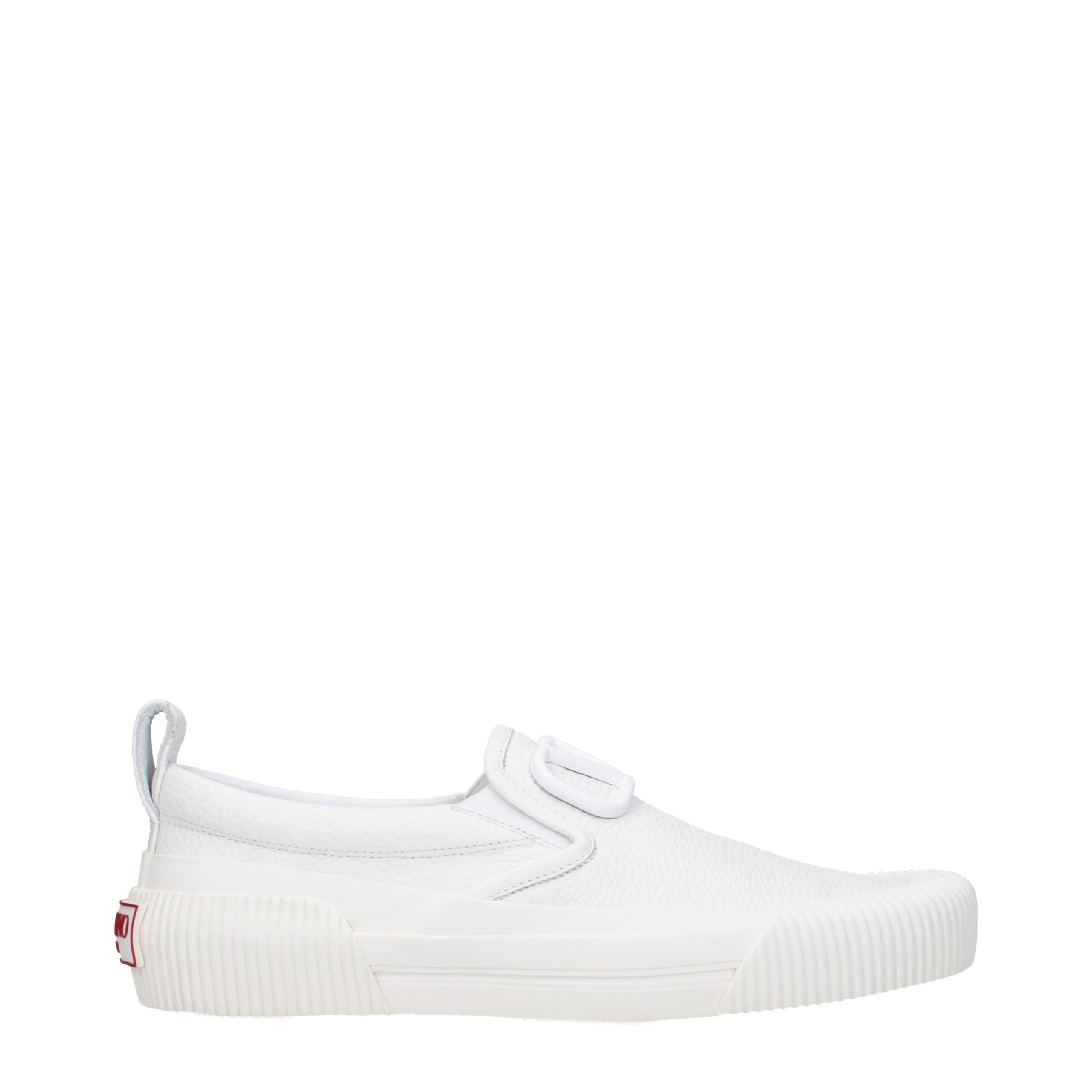 White Leather Slip-On Loafers