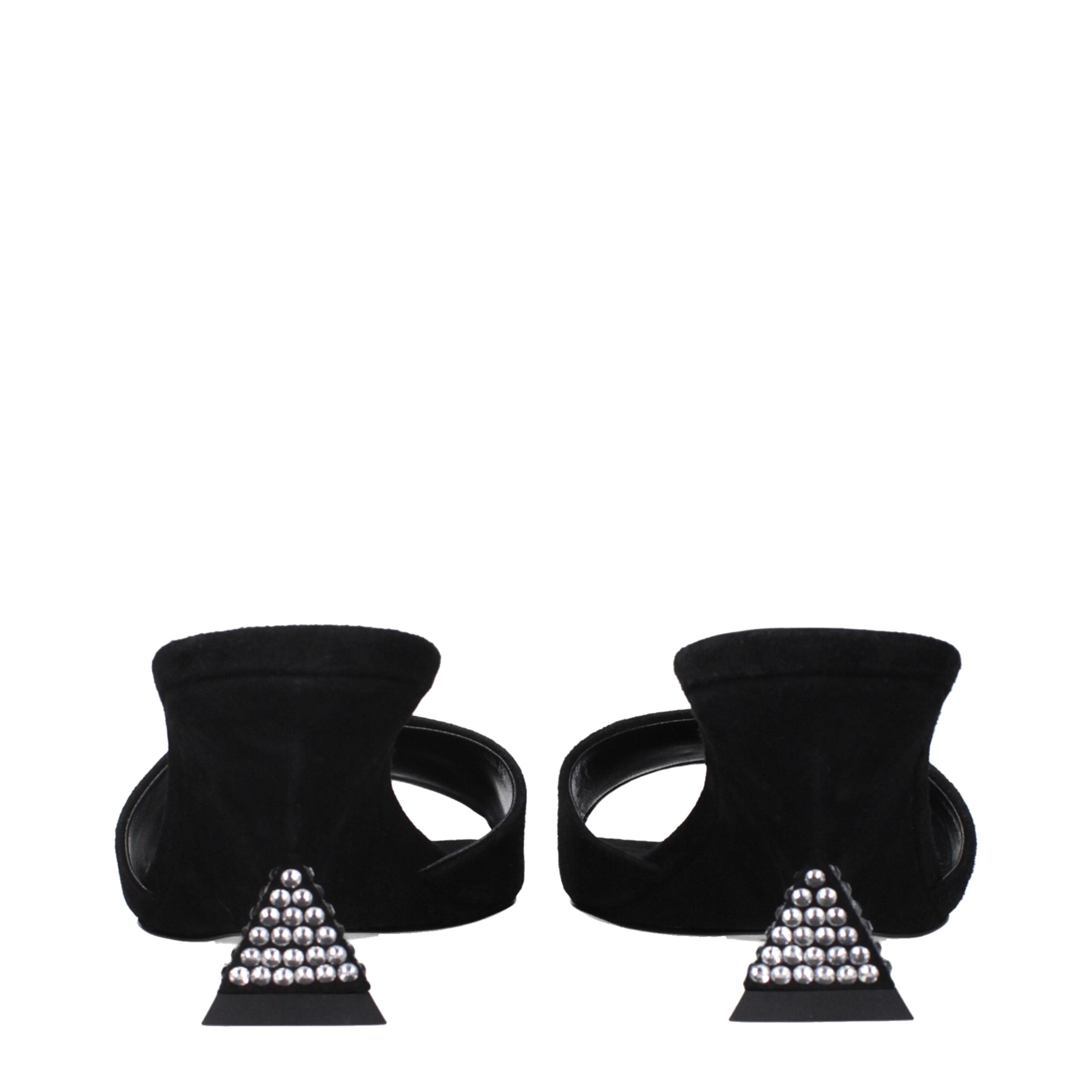 Black Leather Platform Sandals