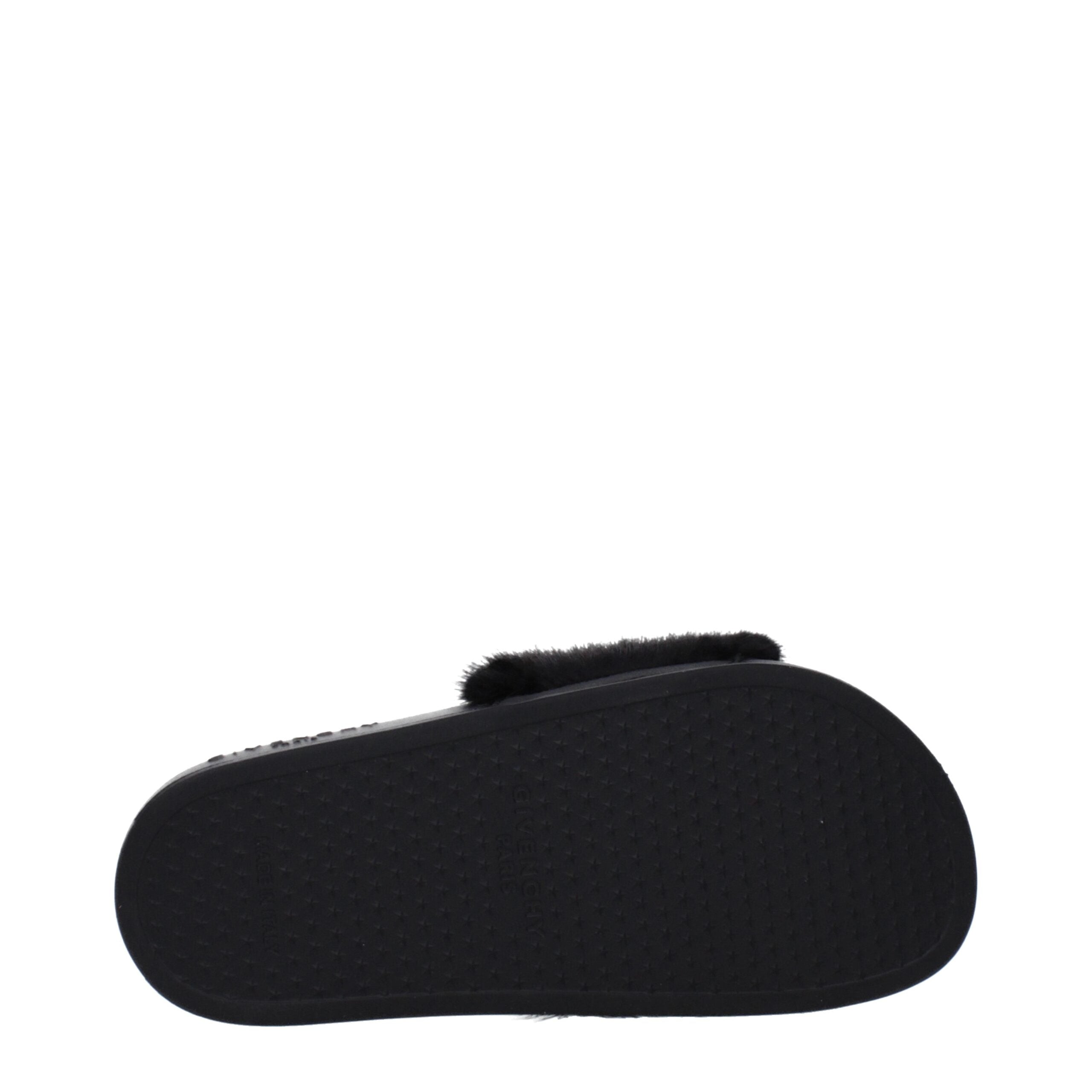 Black Cotton Slippers