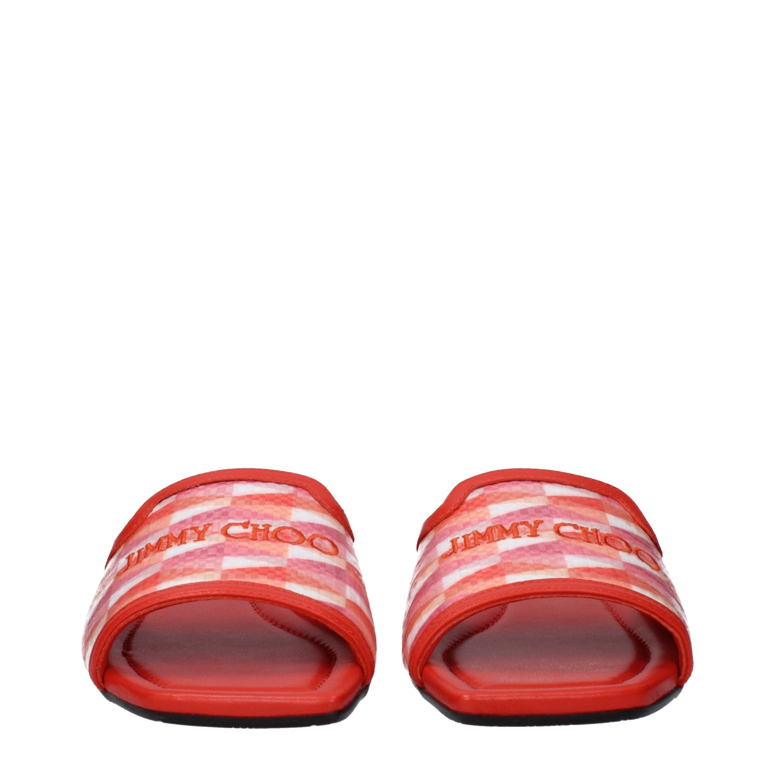 Orange Fabric Slippers