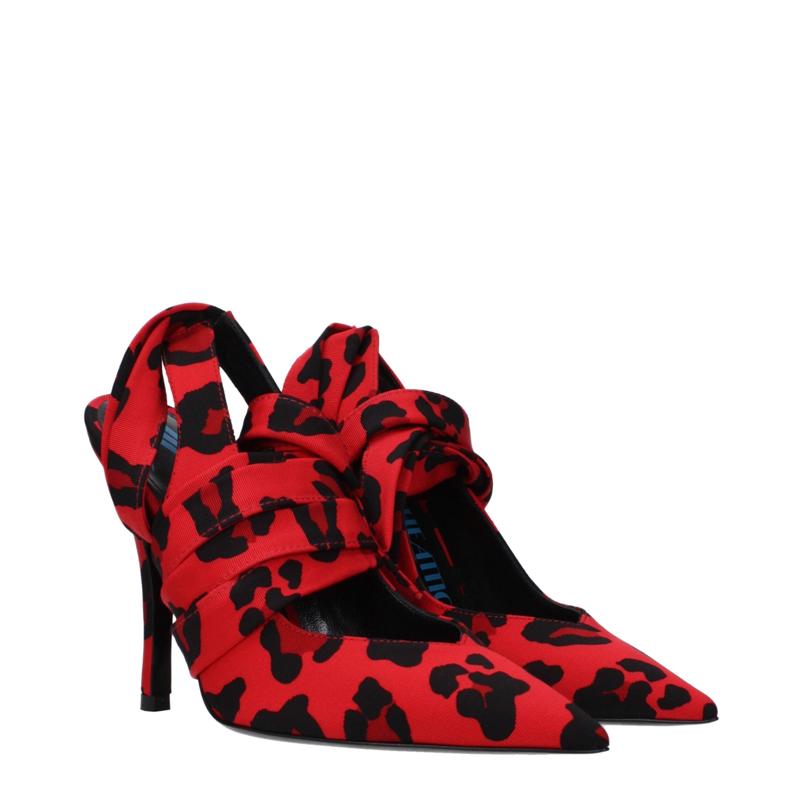 Red Fabric Pumps
