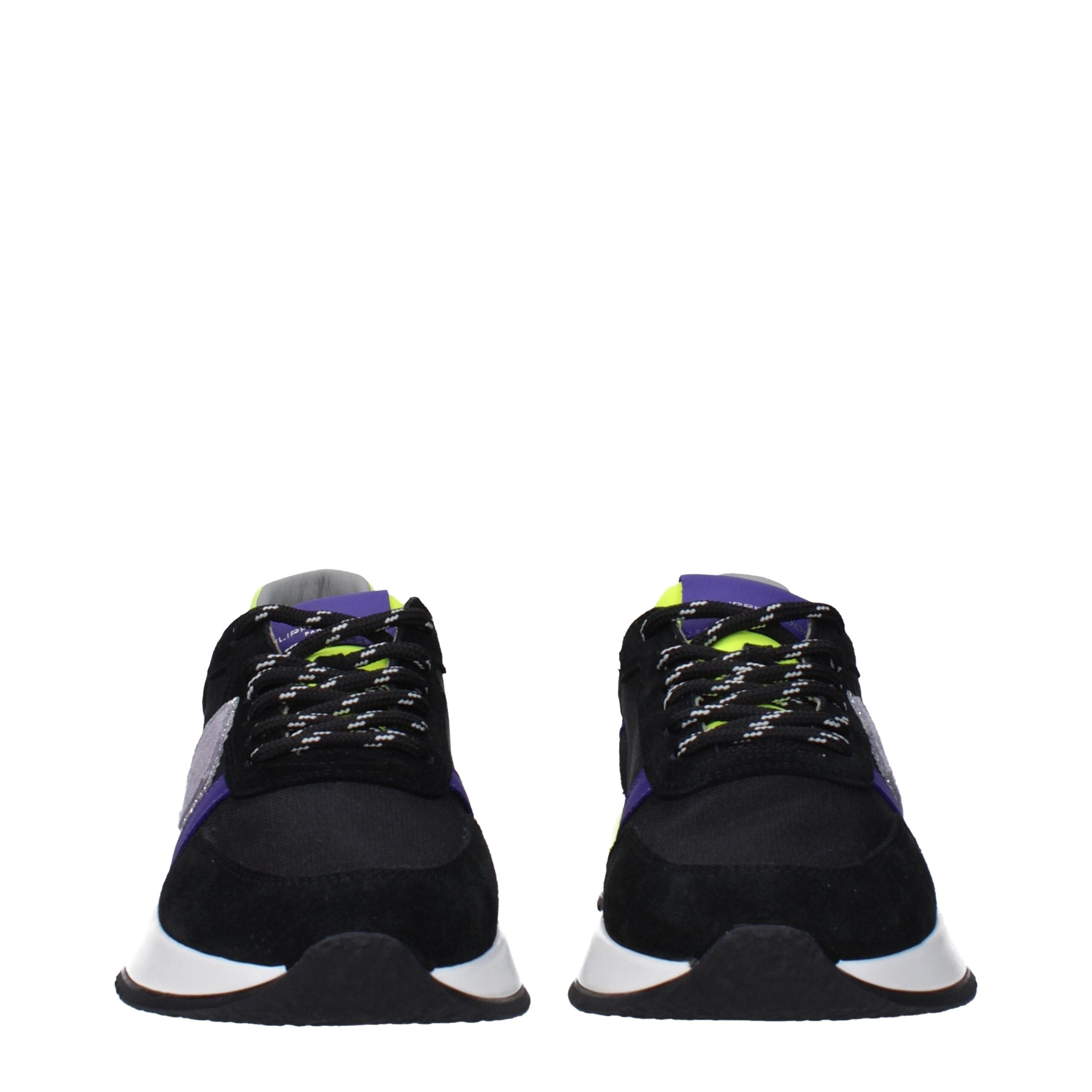 Black Fabric Athletic Sneakers