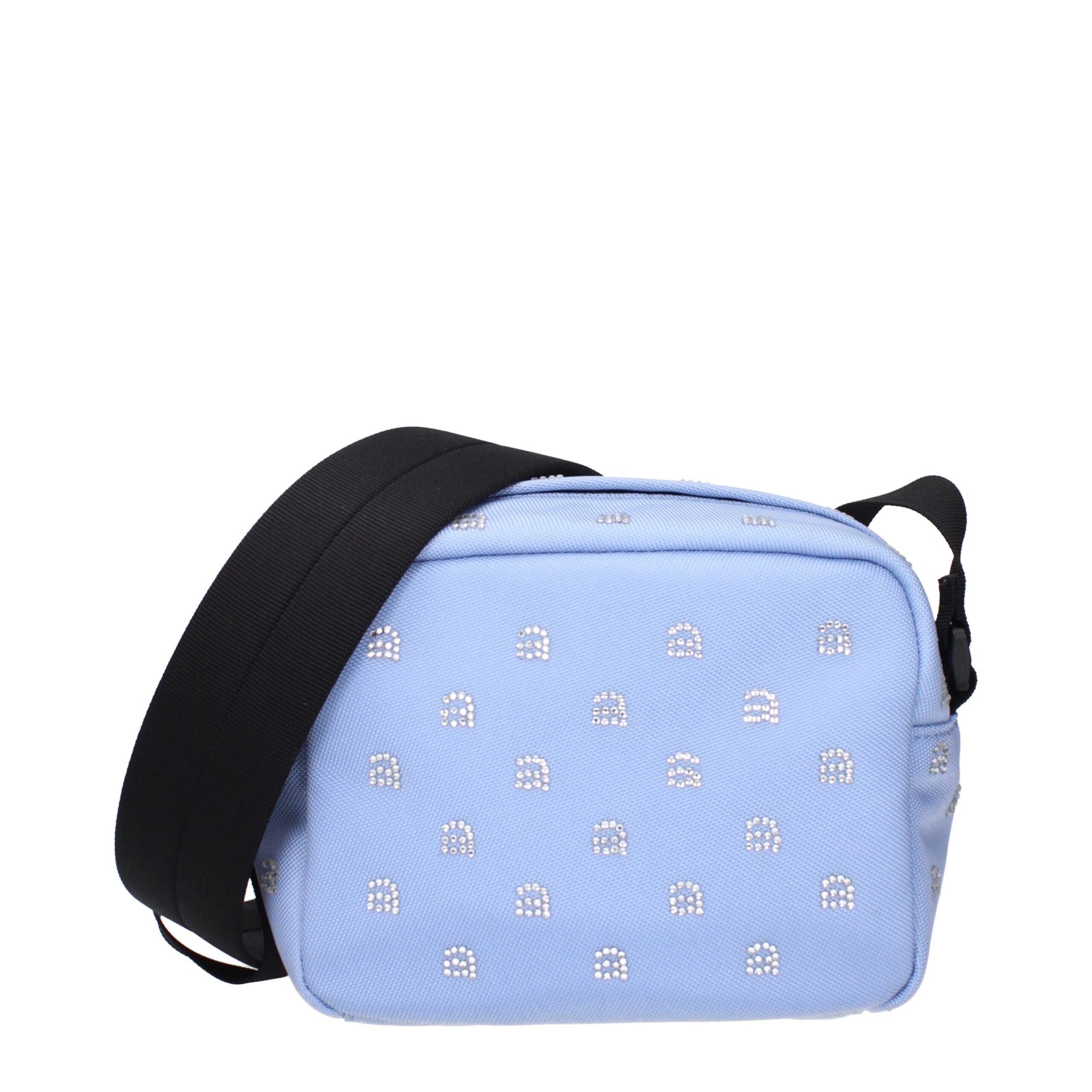 Light Blue Fabric Crossbody Bag