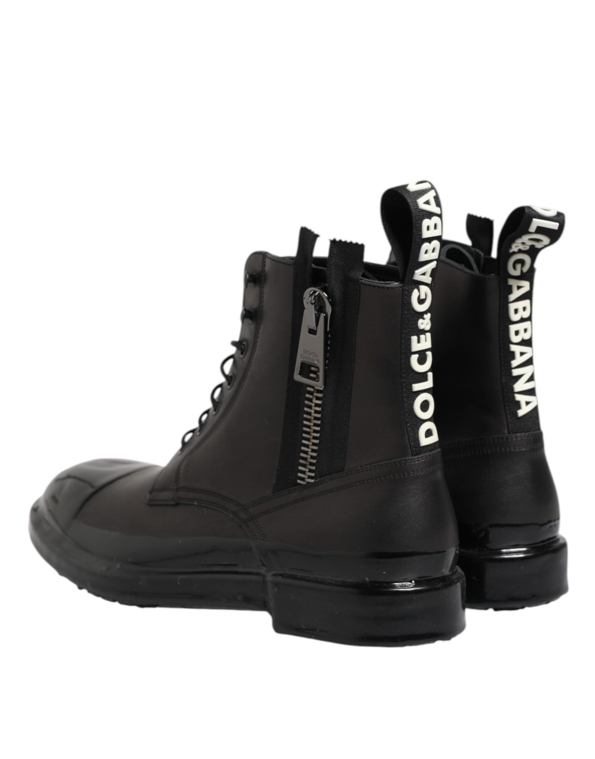 Brown Black Lace Up Mid Calf Men Boots Shoes