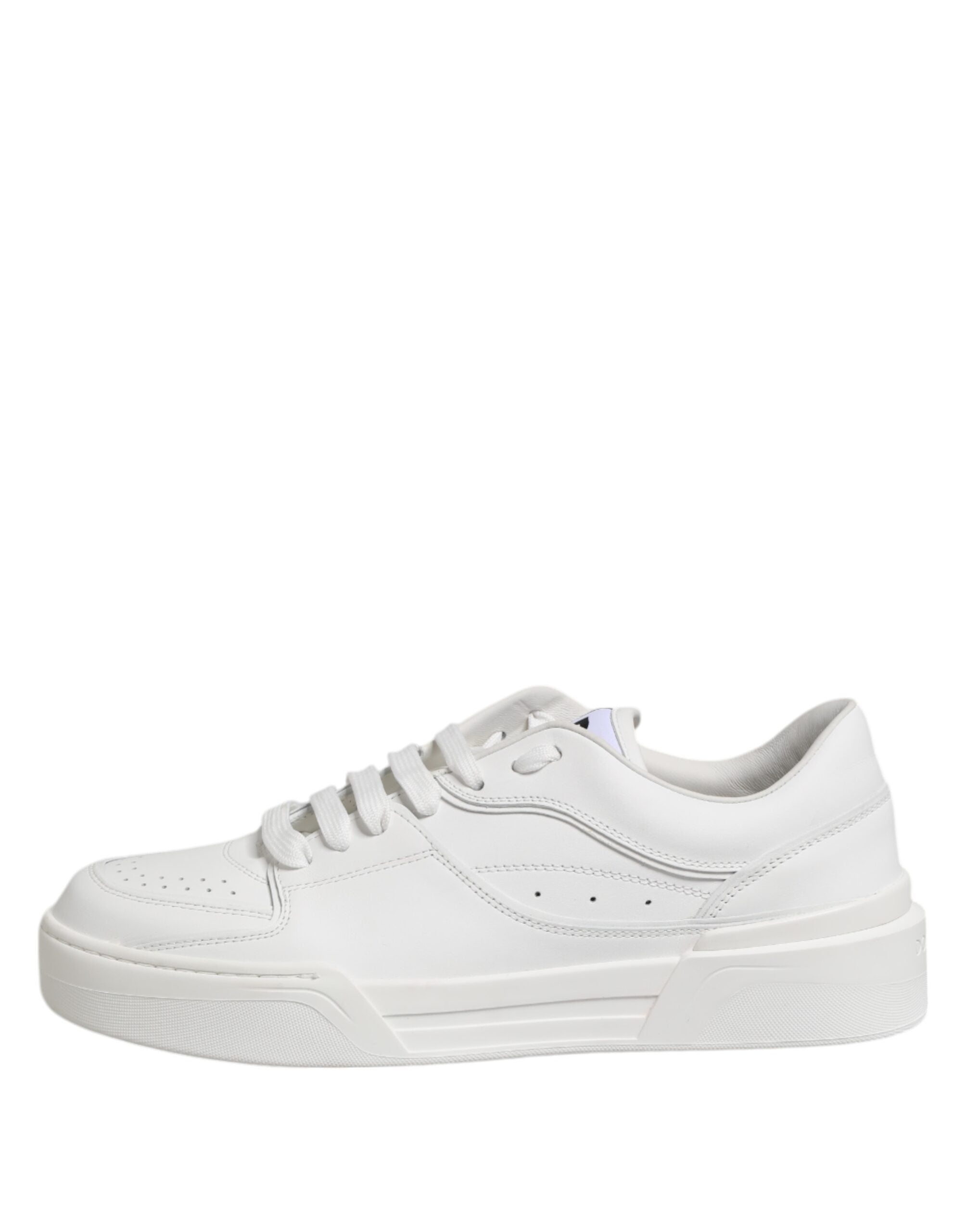 White Miami Leather Low Top Sneakers Shoes
