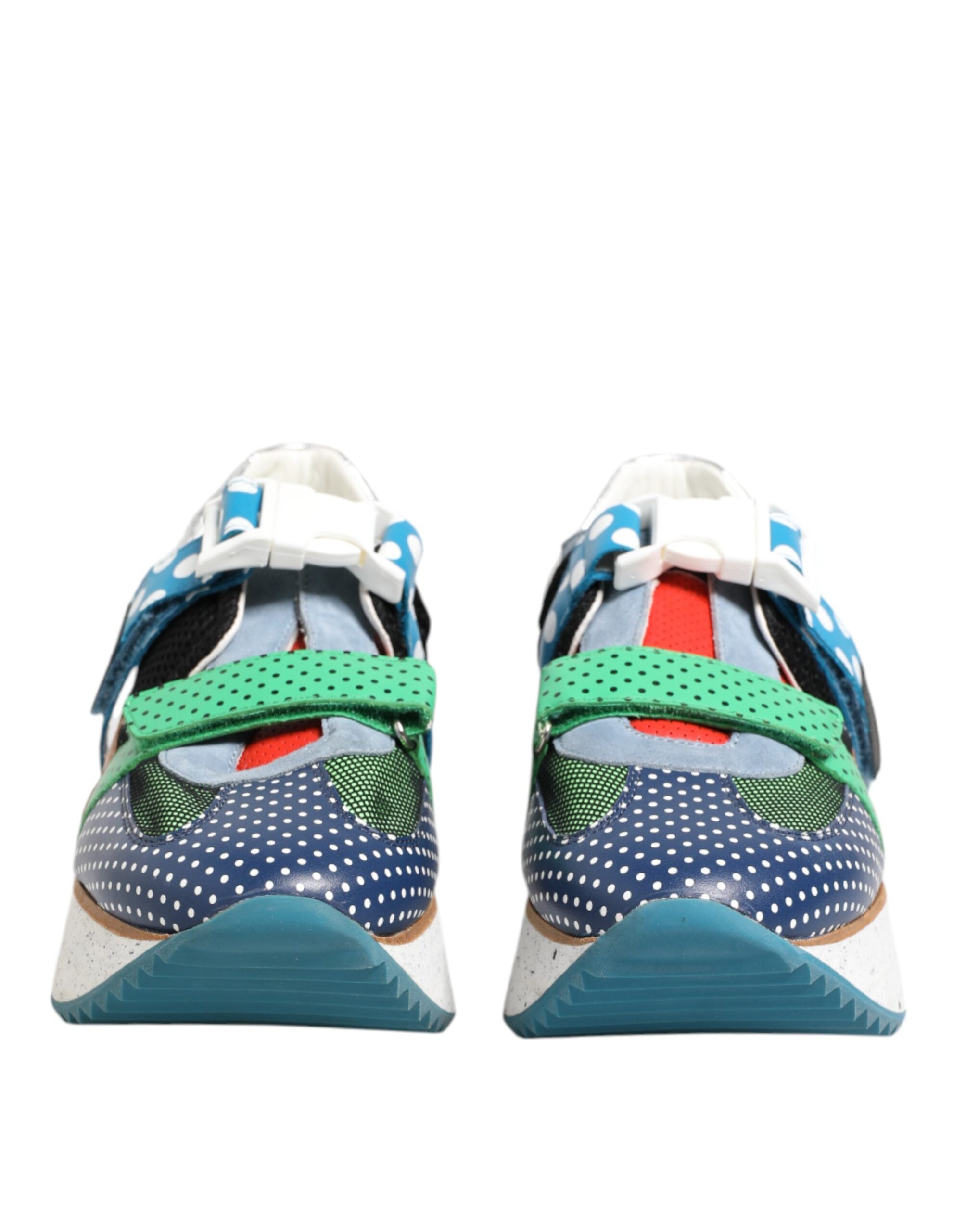 Multicolor Leather Low Top Sneakers Shoes