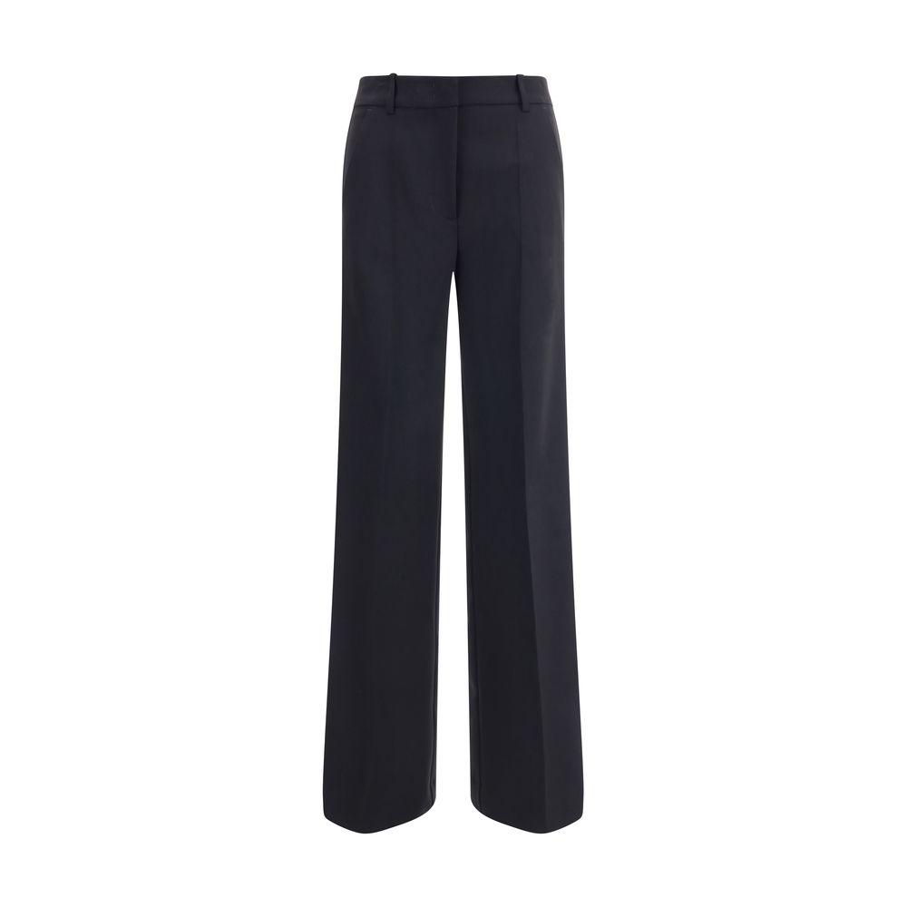 Black Fleece Wool Casual Pants