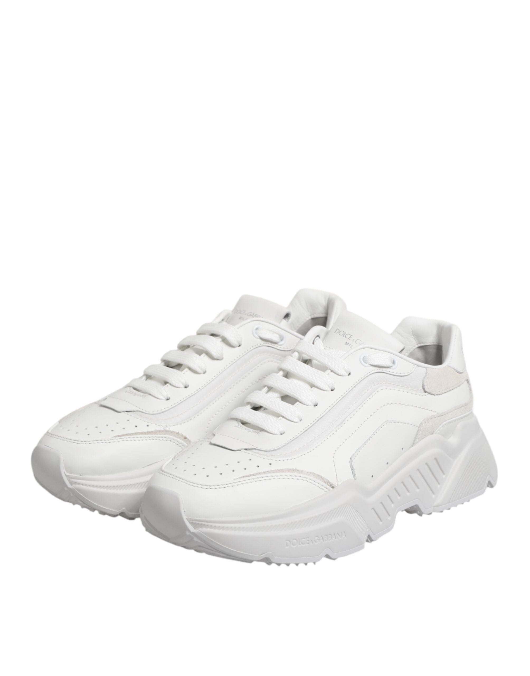 White Leather Daymaster Low Top Sneakers Shoes