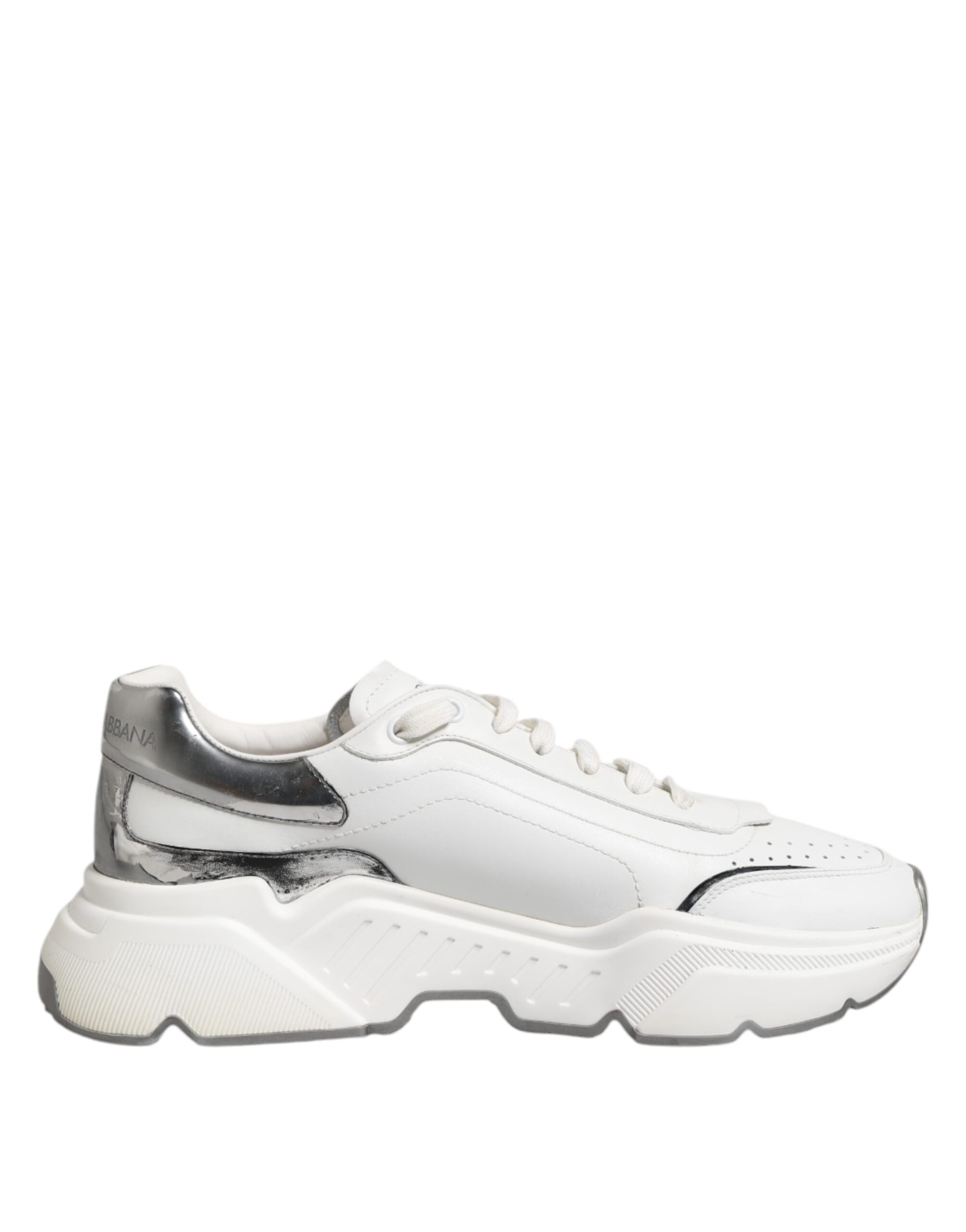 White Daymaster Leather Low Top Sneakers Shoes