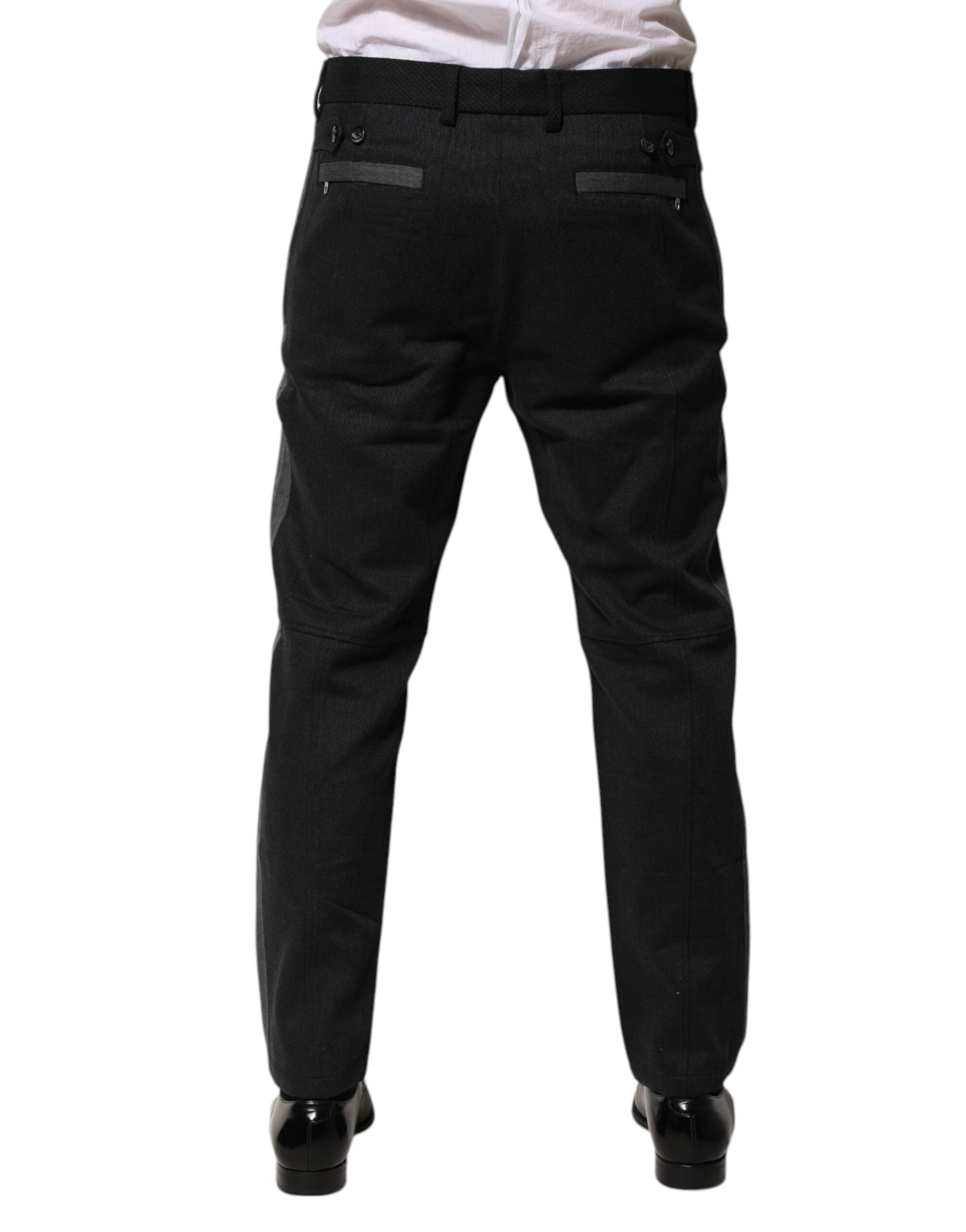 Black Gray Cotton Dress Formal Trouser Pants
