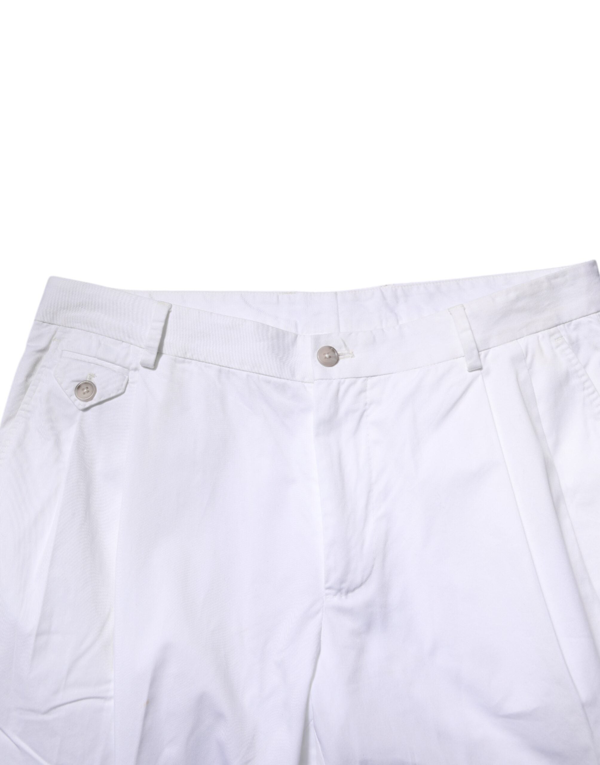 White Cotton Dress Slim Formal Trouser Pants