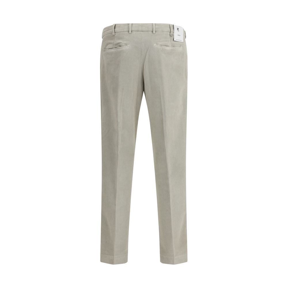 Gray Cotton Casual Pants