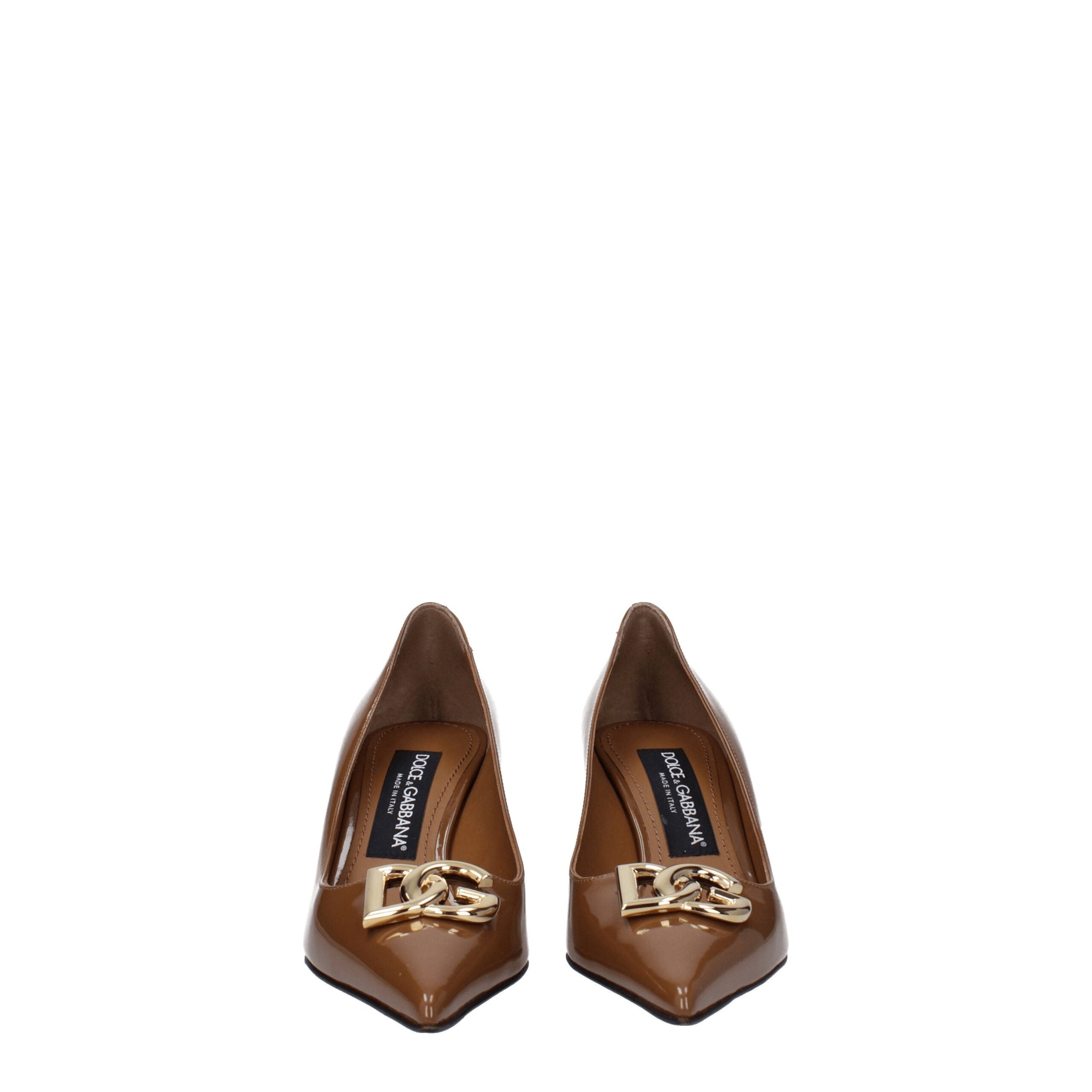 Brown Leather High Heel Pumps