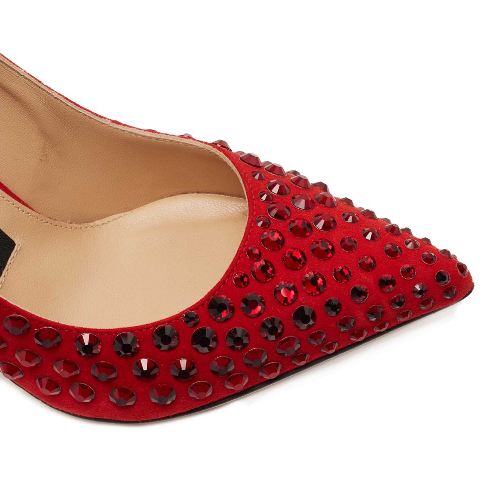 Red Calfskin Women Pump