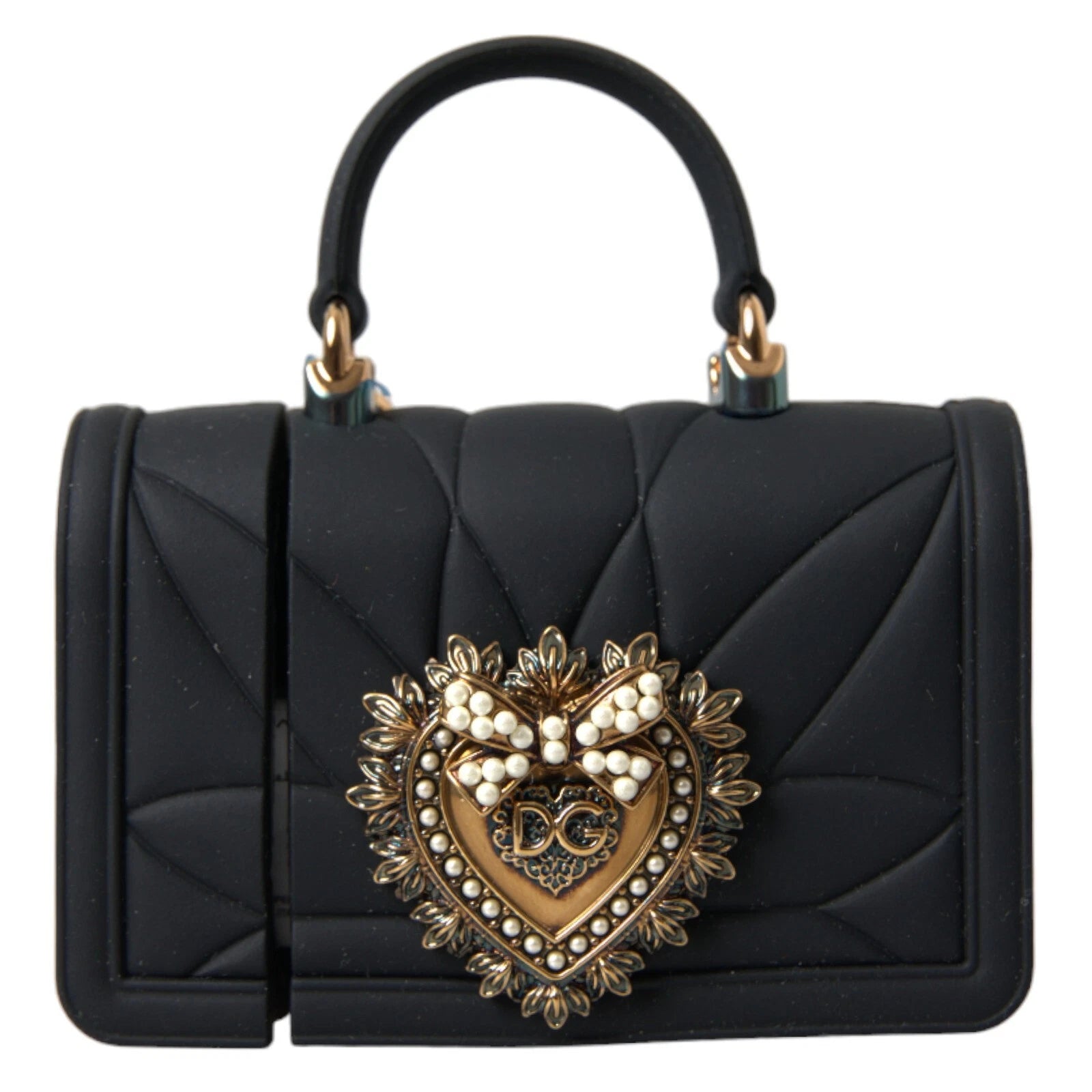 Case Black Silicone Devotion Heart Cover Hand Bag Airpod