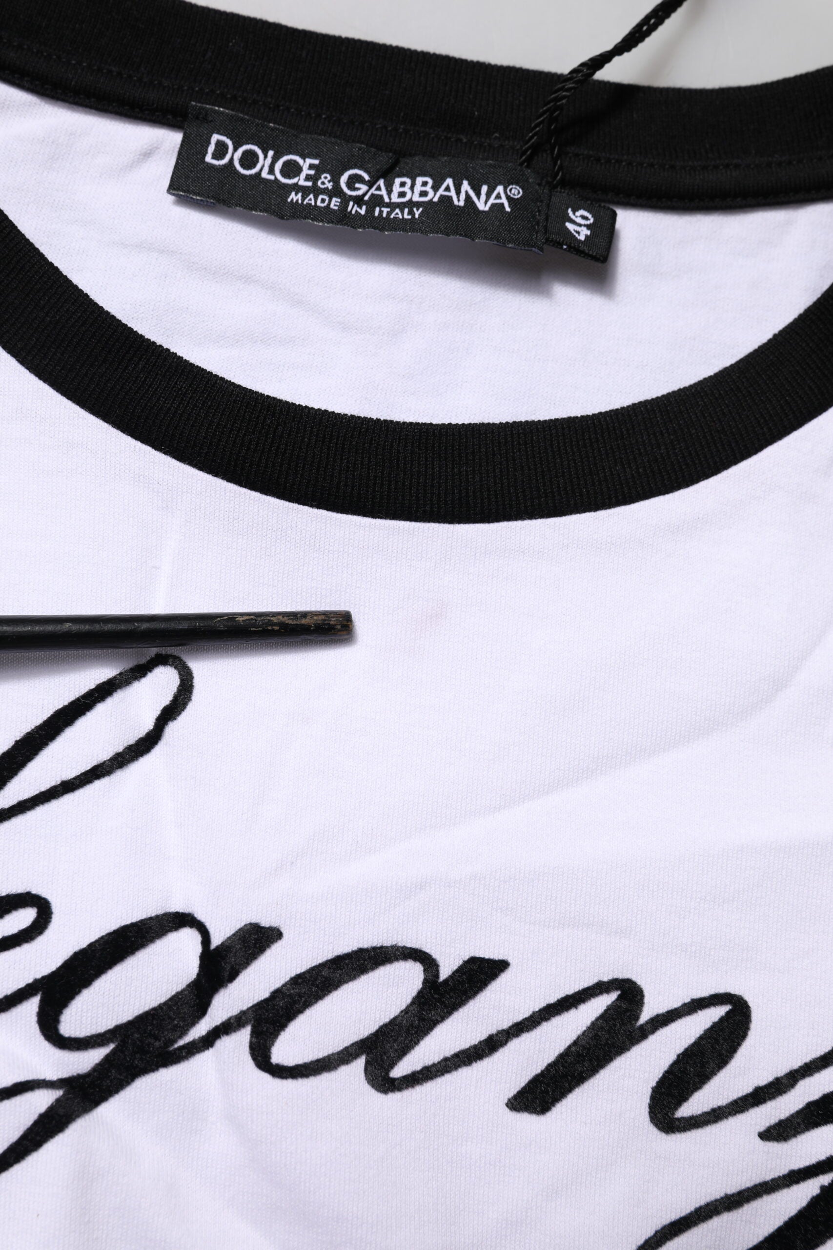 White Eleganza Cotton Crew Neck Tee T-shirt