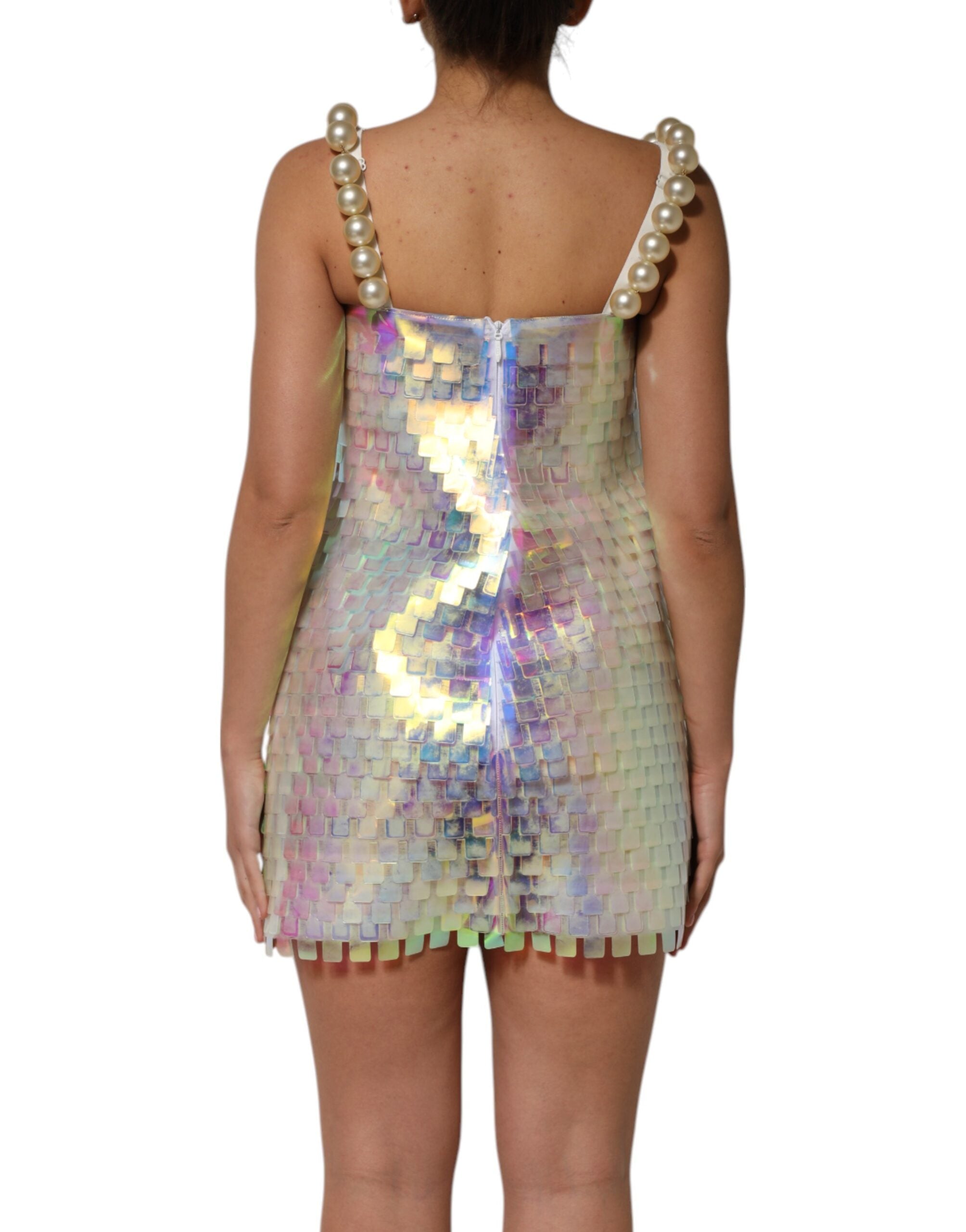 Multicolor Sequin Holographic Mini Dress