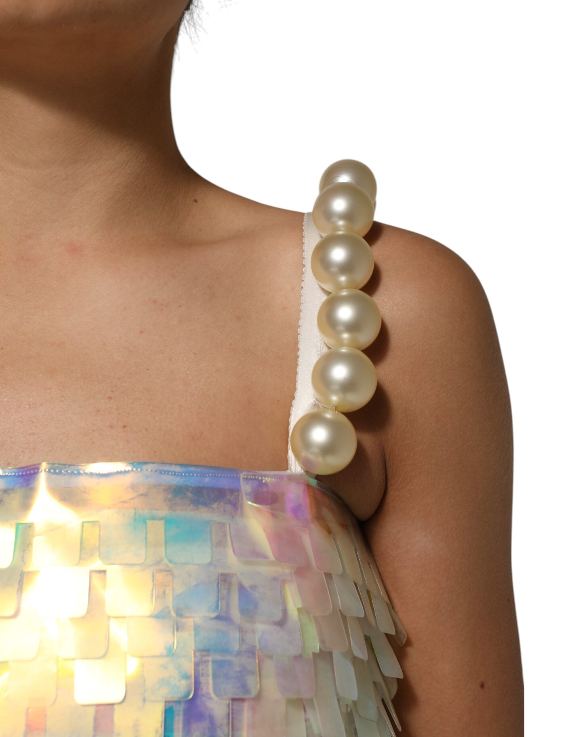 Multicolor Sequin Holographic Mini Dress