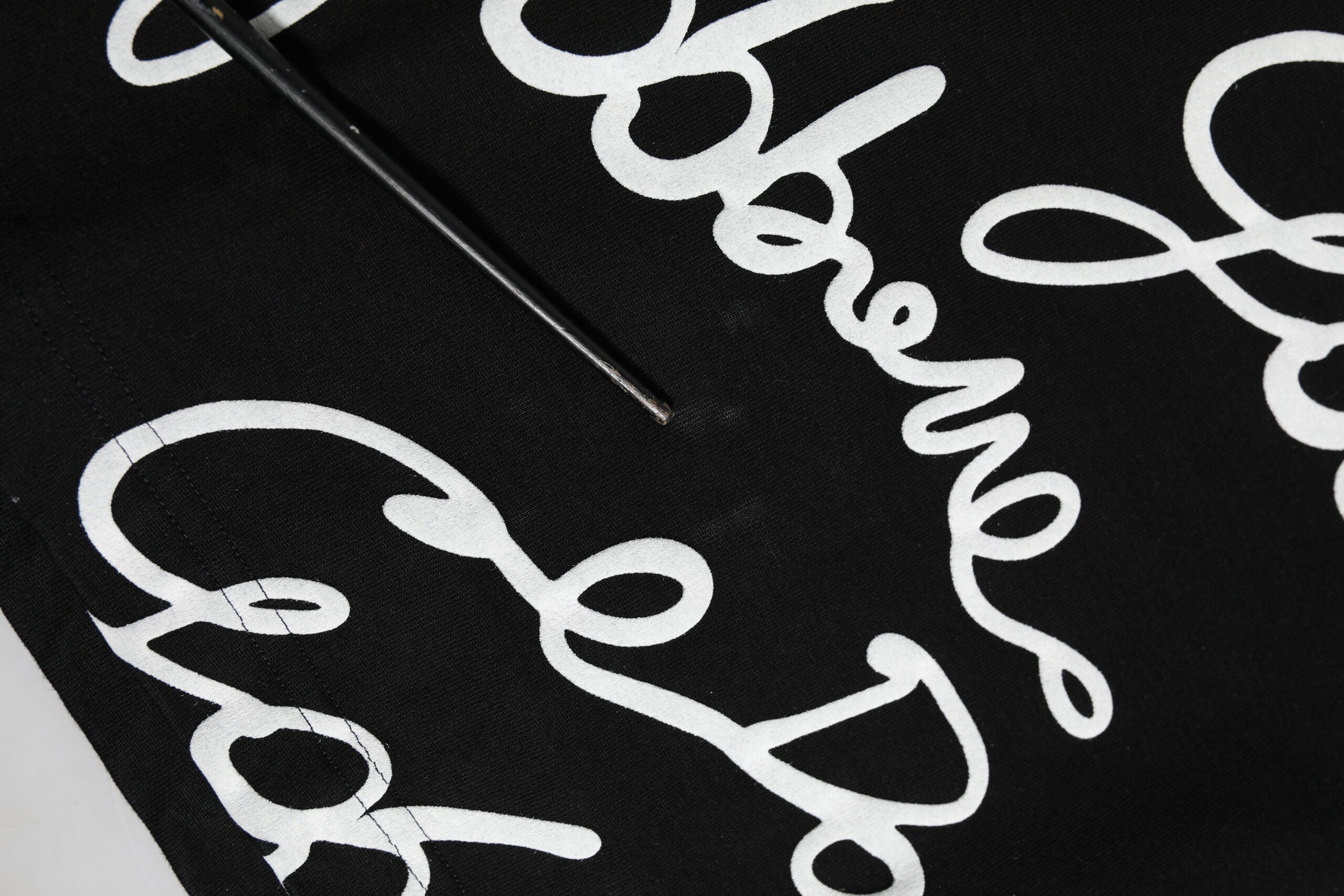 Black Logo Print Cotton Crew Neck T-shirt