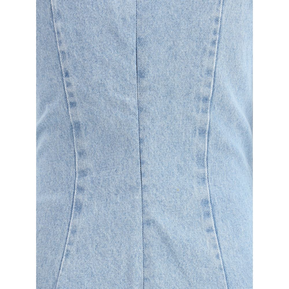Light Blue Cotton Casual Dress