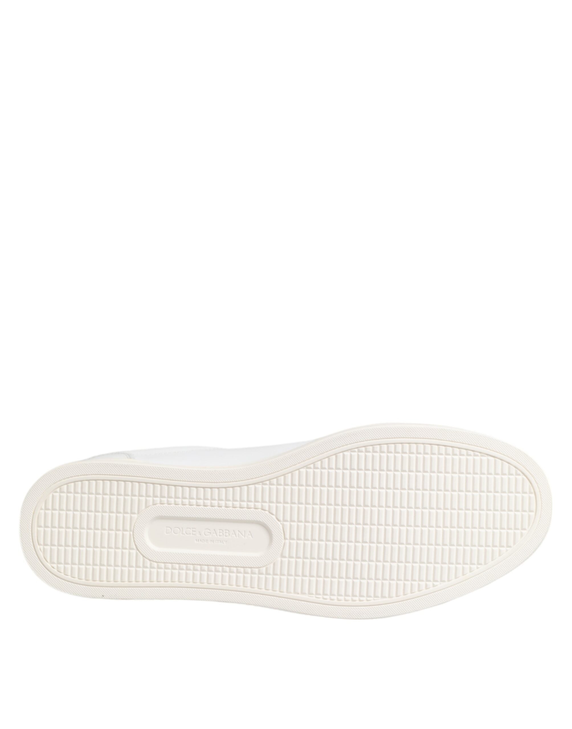 White Crown Bee Leather Low Top Sneakers Shoes