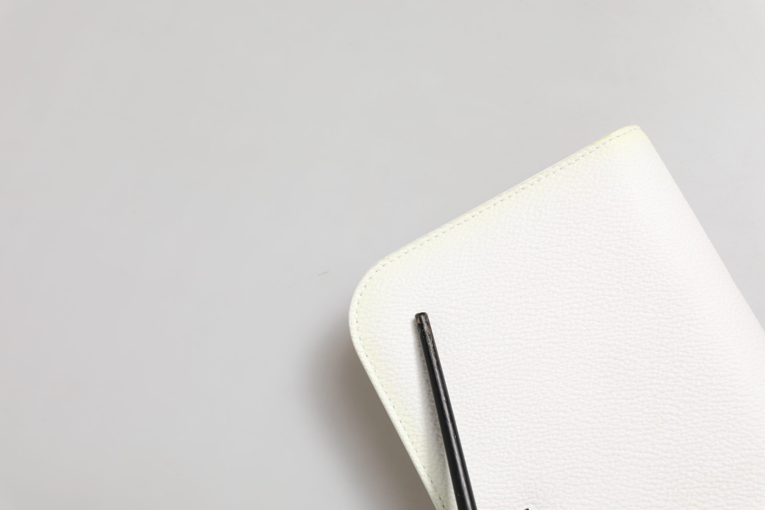 White Leather Logo Plaque Zip Around Continental Wallet