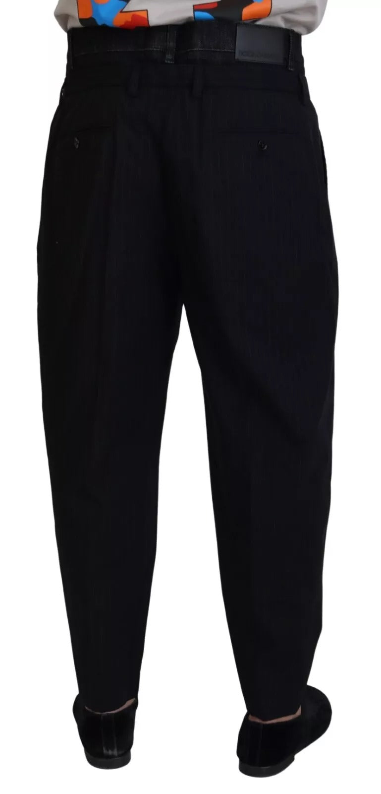 Black CottonStretch Loose DenimTrouser Jeans