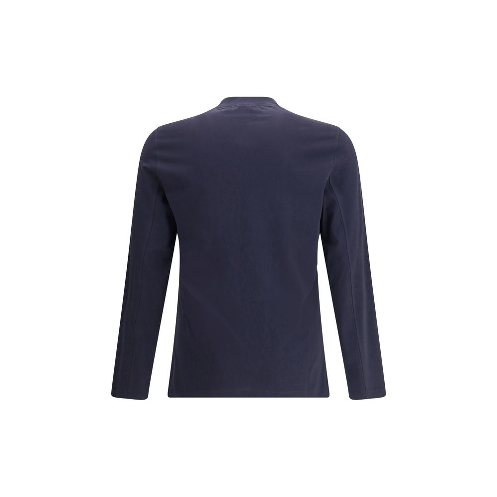 Blue Cotton Long Sleeve T-Shirt