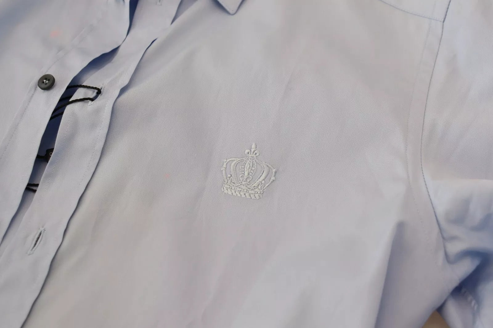 Light Blue Cotton Slim Fit Dress Shirt