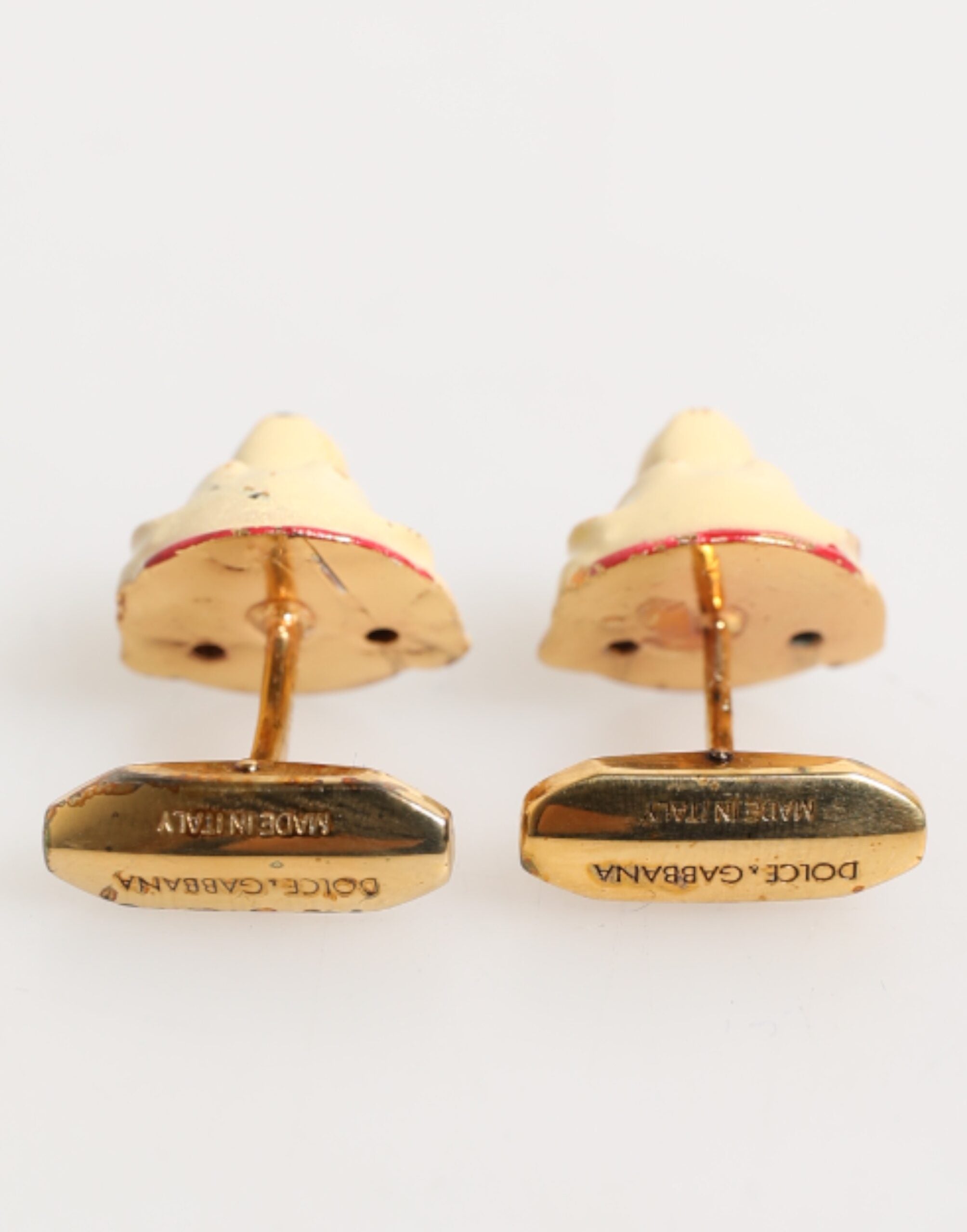 Brass Gold Tone Dog Puppy Men's Accessories Cufflink